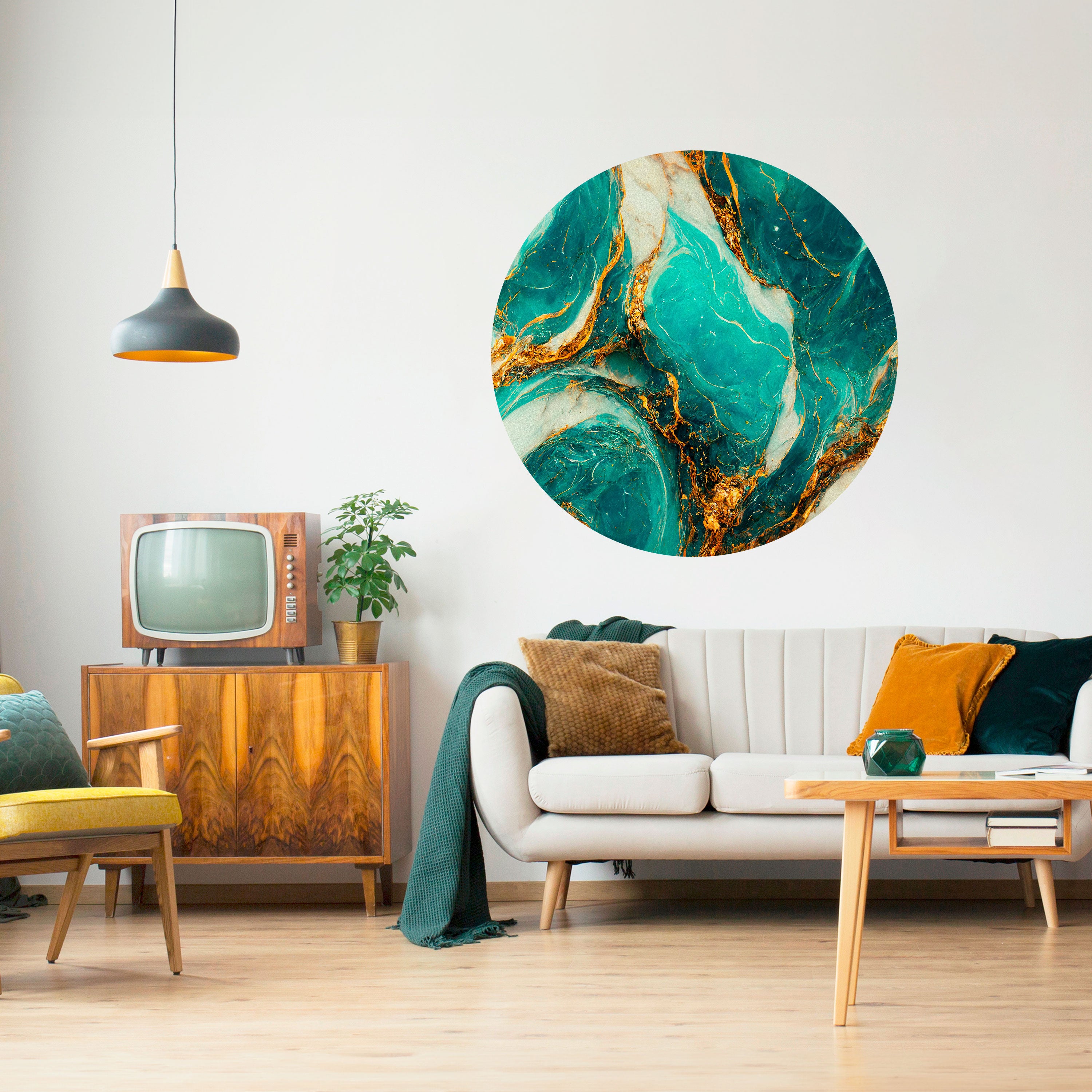 GILDED WHISPERS Naklejka okrągła