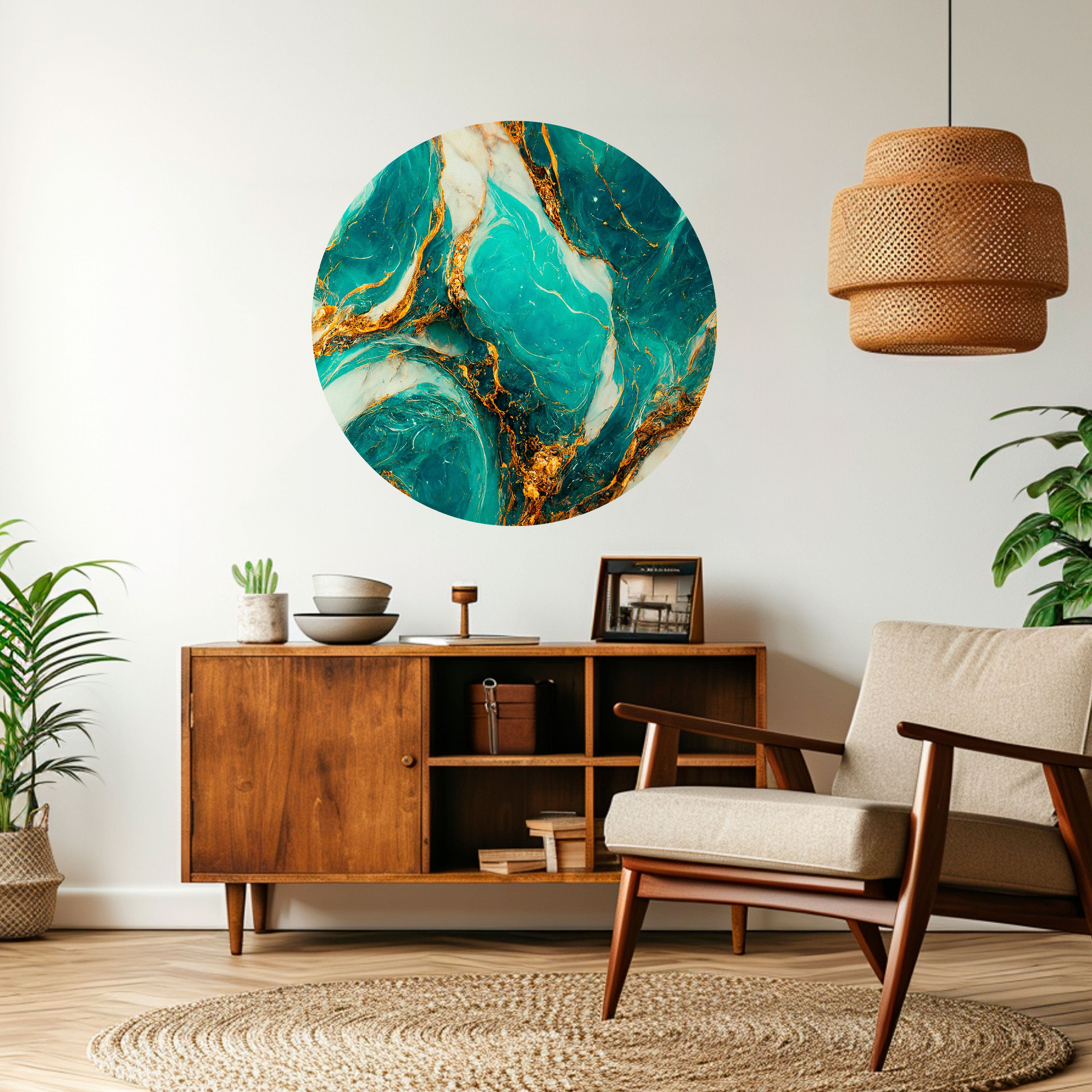 GILDED WHISPERS Naklejka okrągła