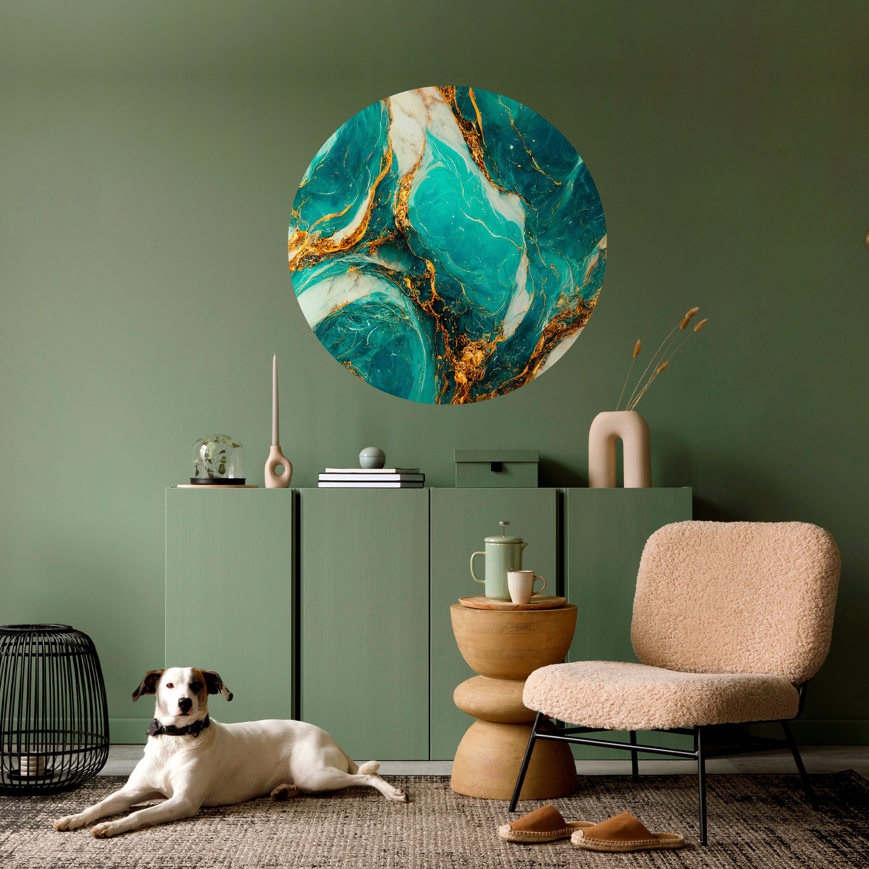 GILDED WHISPERS Naklejka okrągła