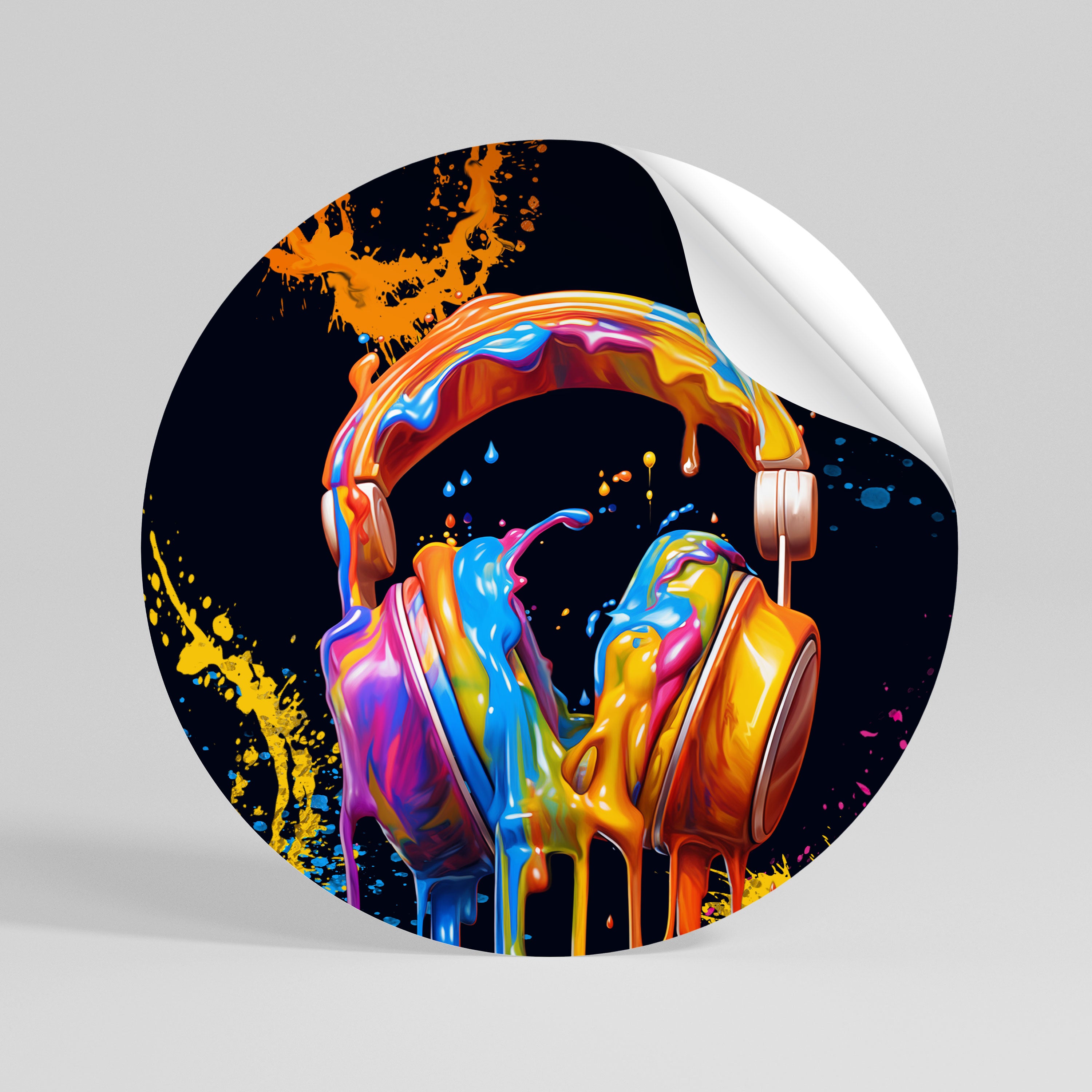 MUSIC IS MY EXTASY Naklejka okrągła