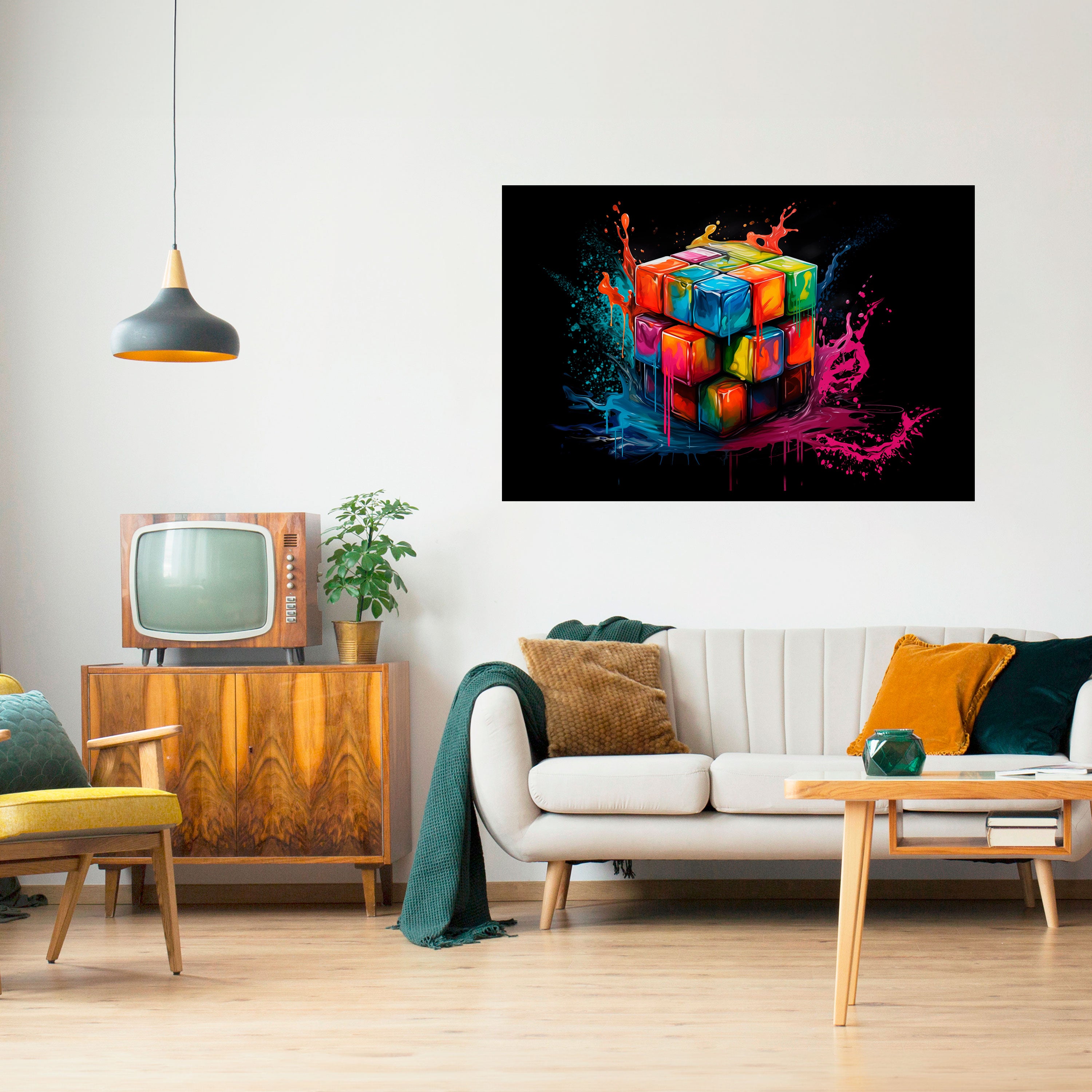 CUBE FUSION Naklejka/Plakat poziomy
