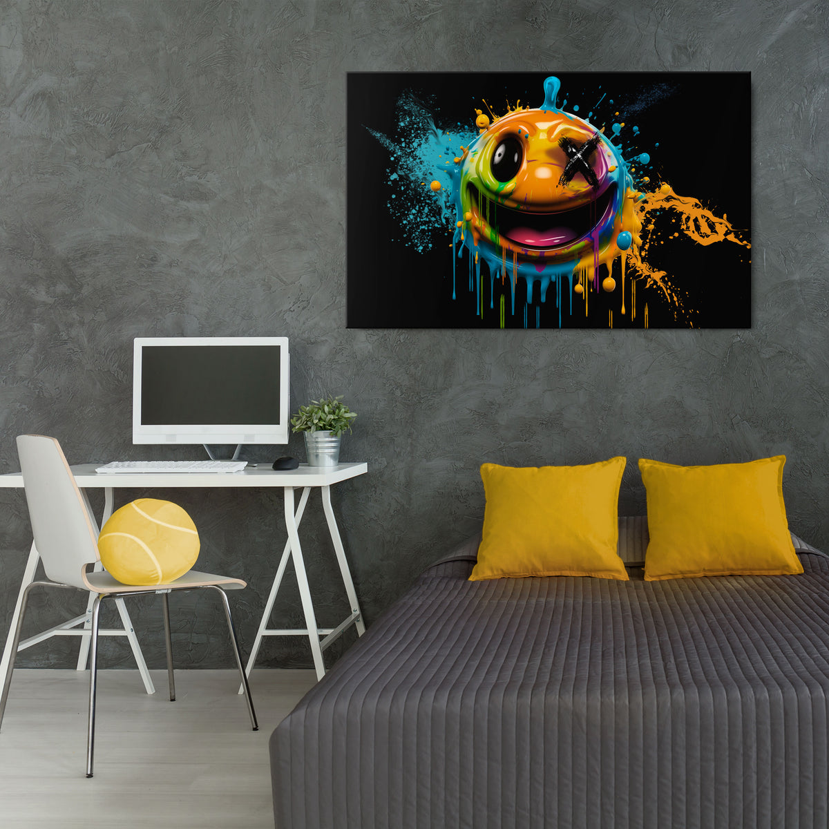 TRIPPY HAPPINESS Poziomy obraz na płótnie