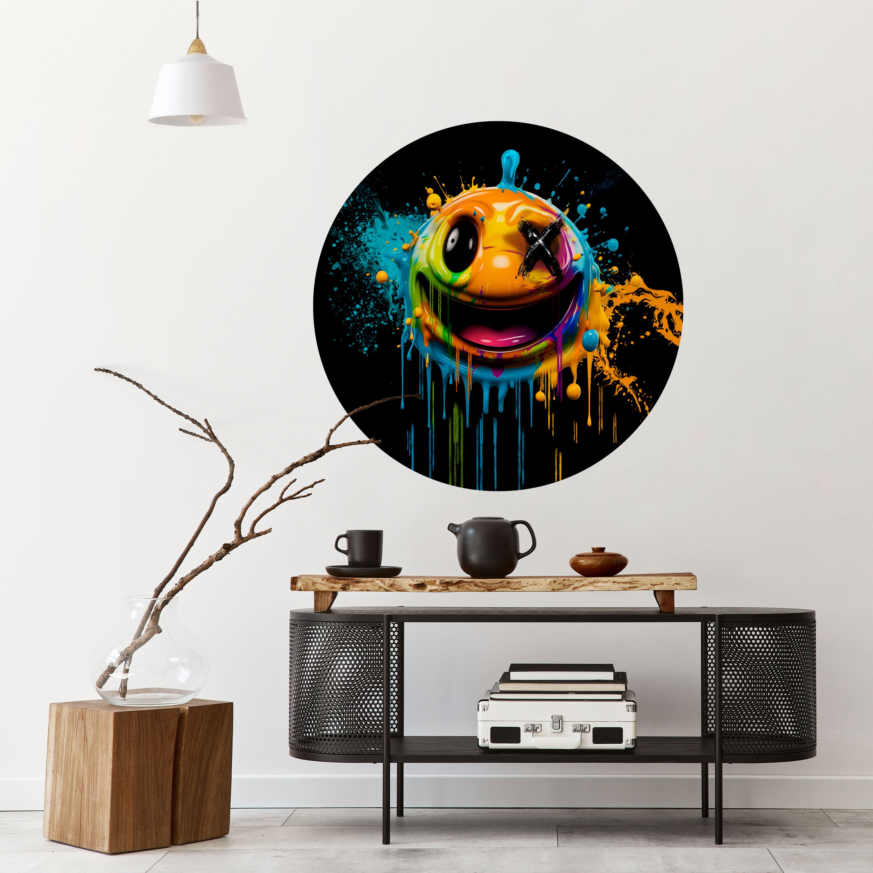 TRIPPY HAPPINESS Naklejka okrągła