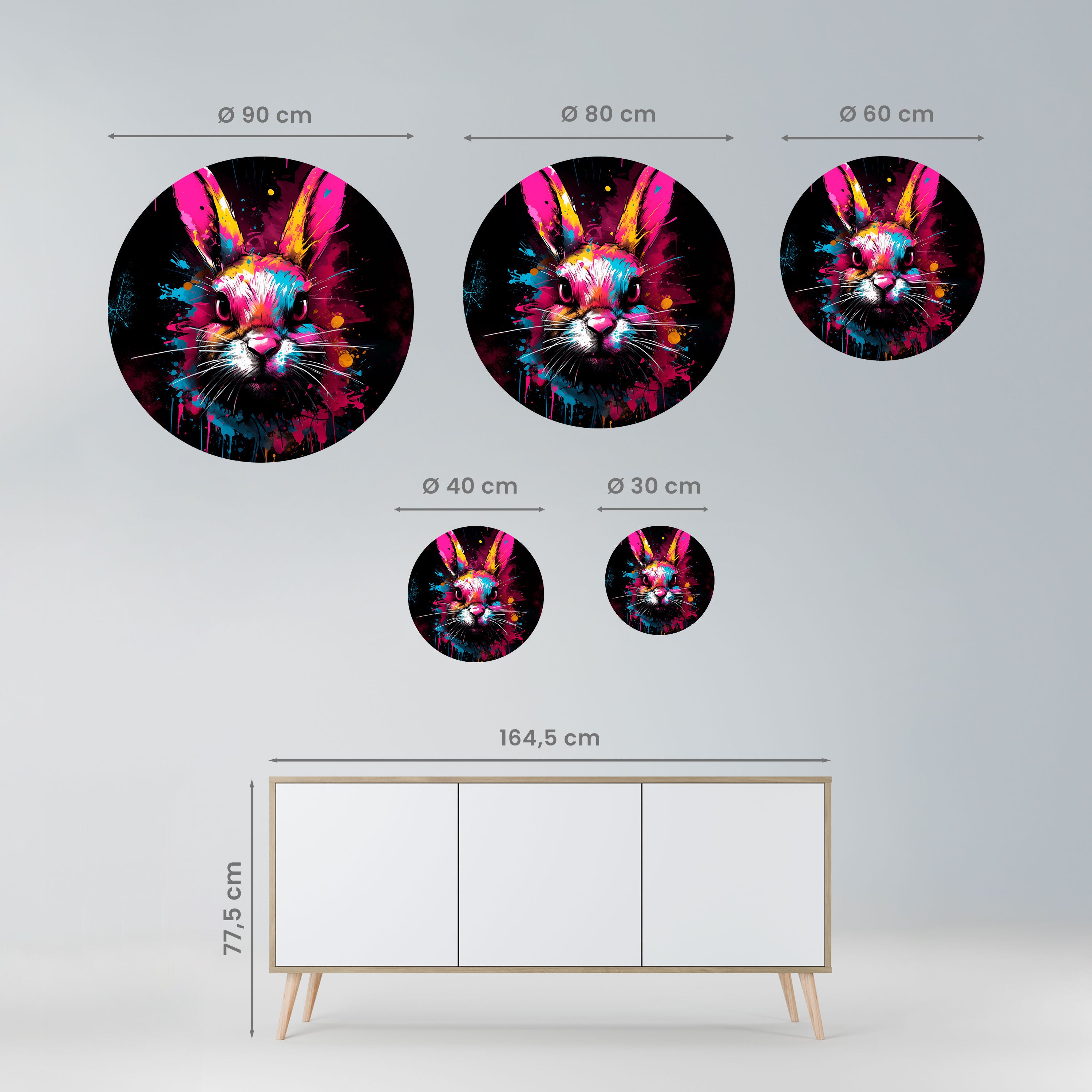 DON'T FOLLOW THE RABBIT Naklejka okrągła