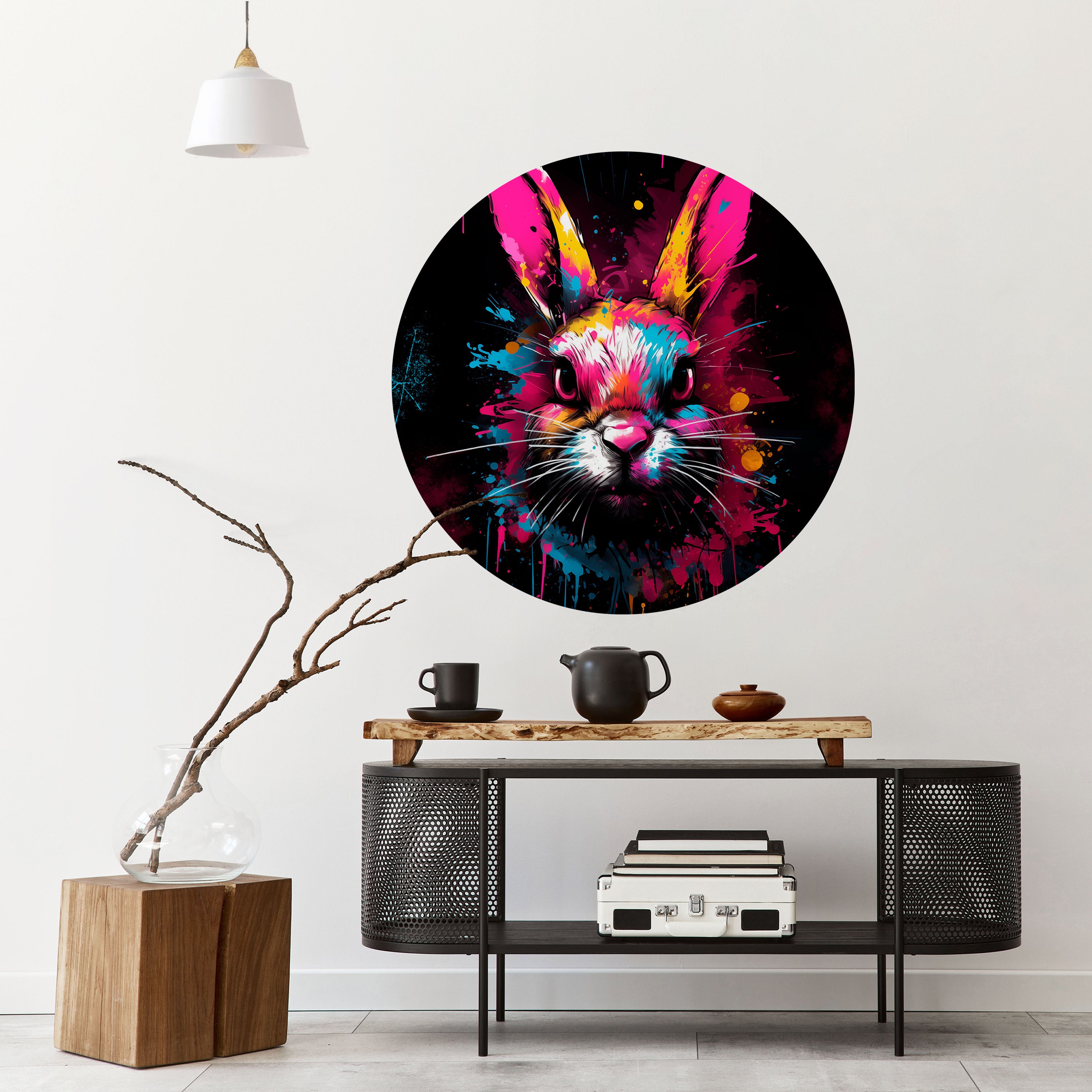 DON'T FOLLOW THE RABBIT Naklejka okrągła