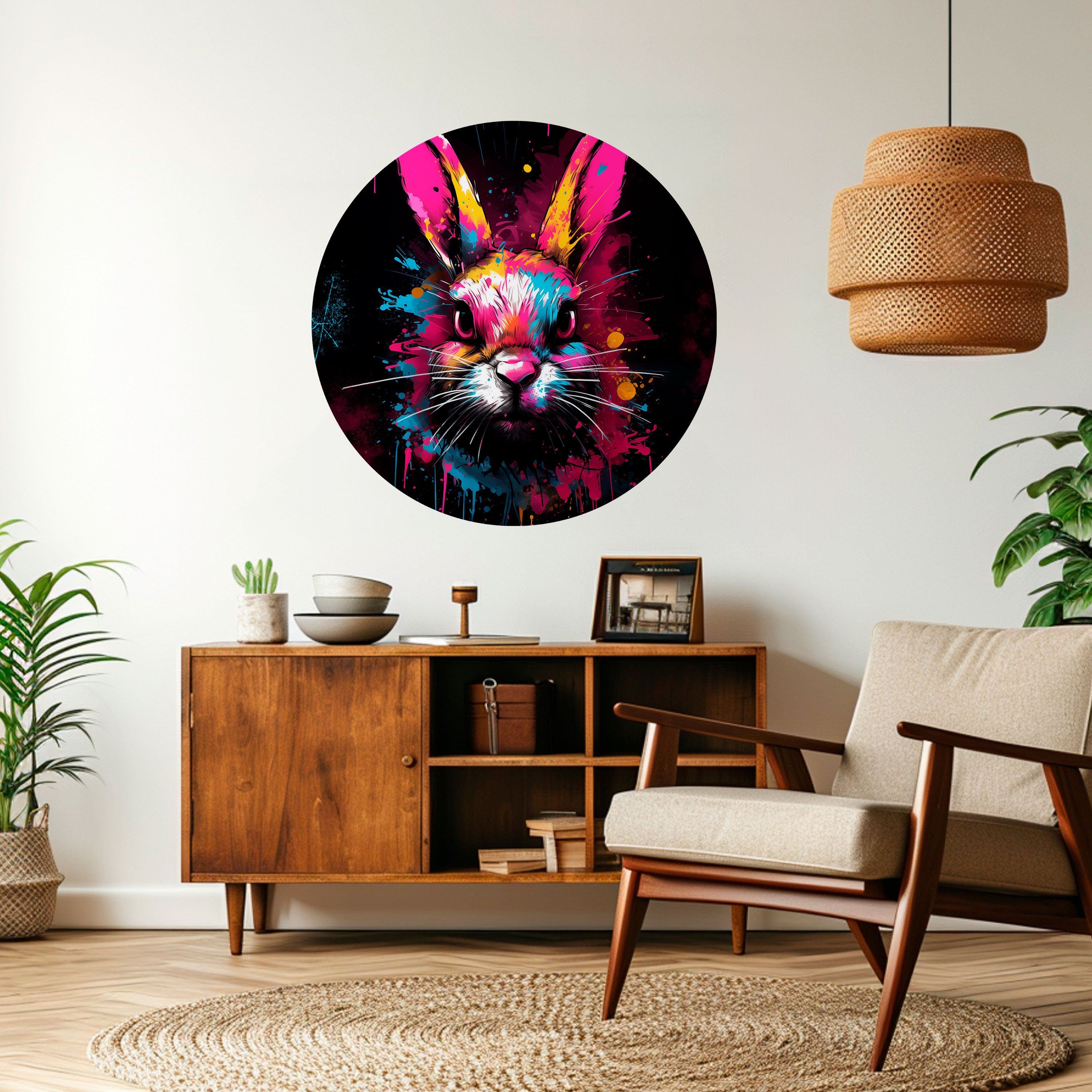 DON'T FOLLOW THE RABBIT Naklejka okrągła