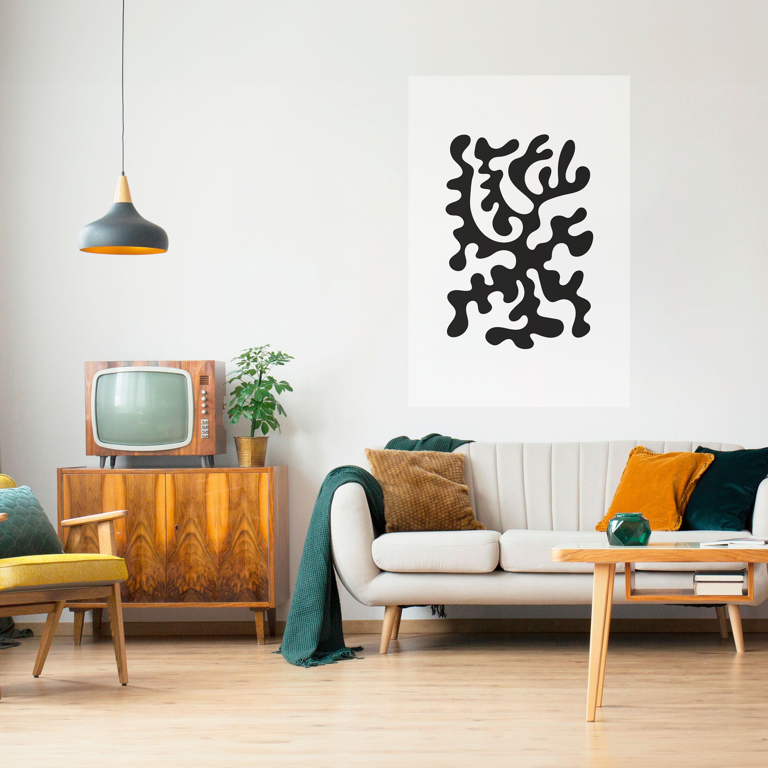 CHARCOAL CASCADE Naklejka/Plakat pionowy