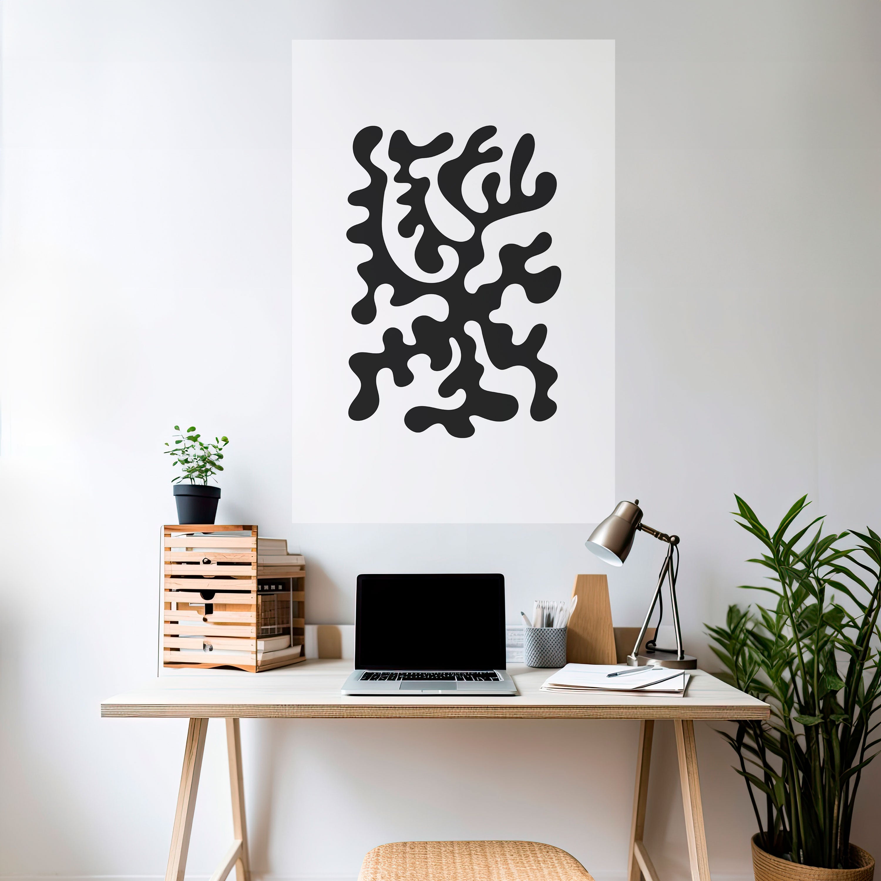 CHARCOAL CASCADE Naklejka/Plakat pionowy
