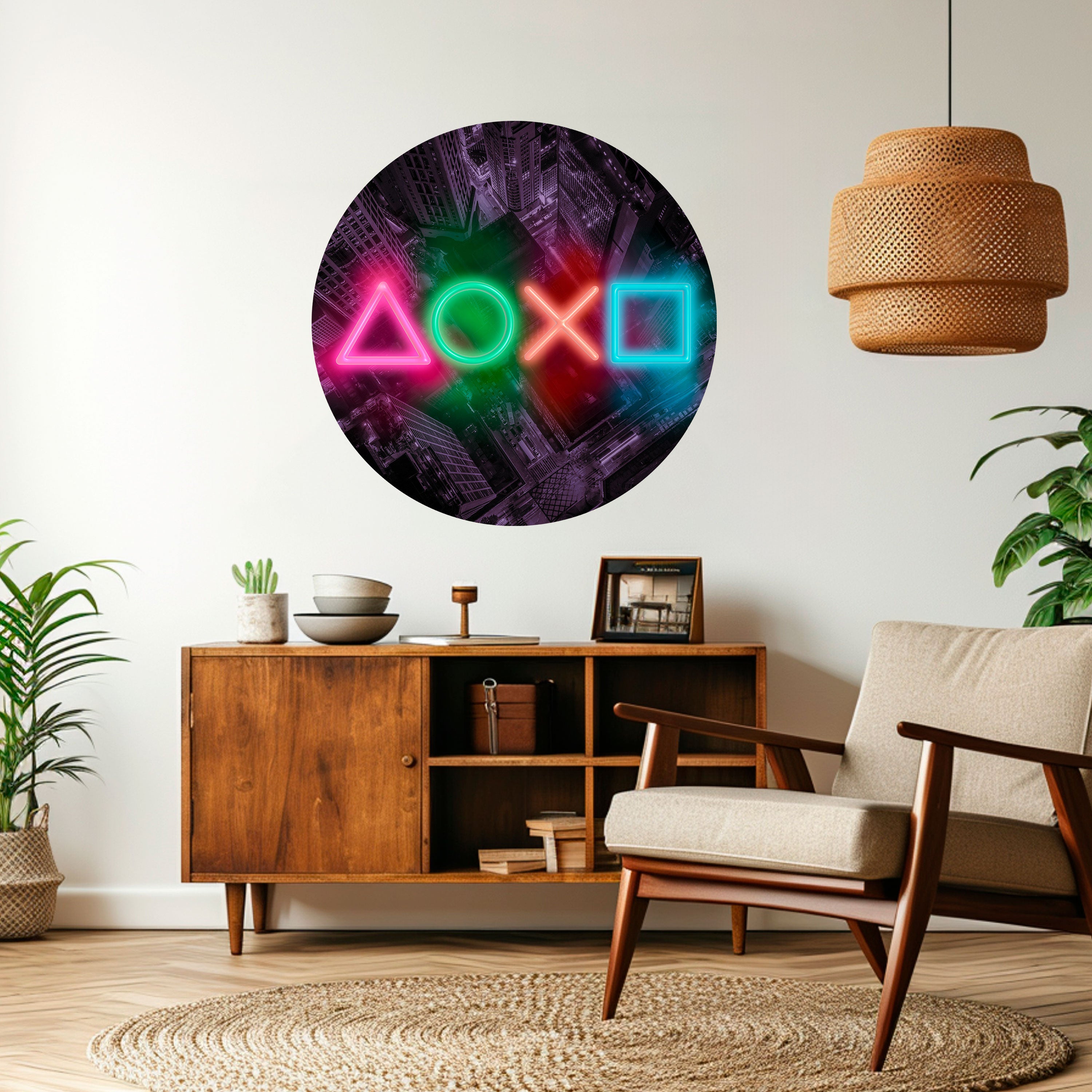 CYBERPUNK CHRONICLE Naklejka okrągła