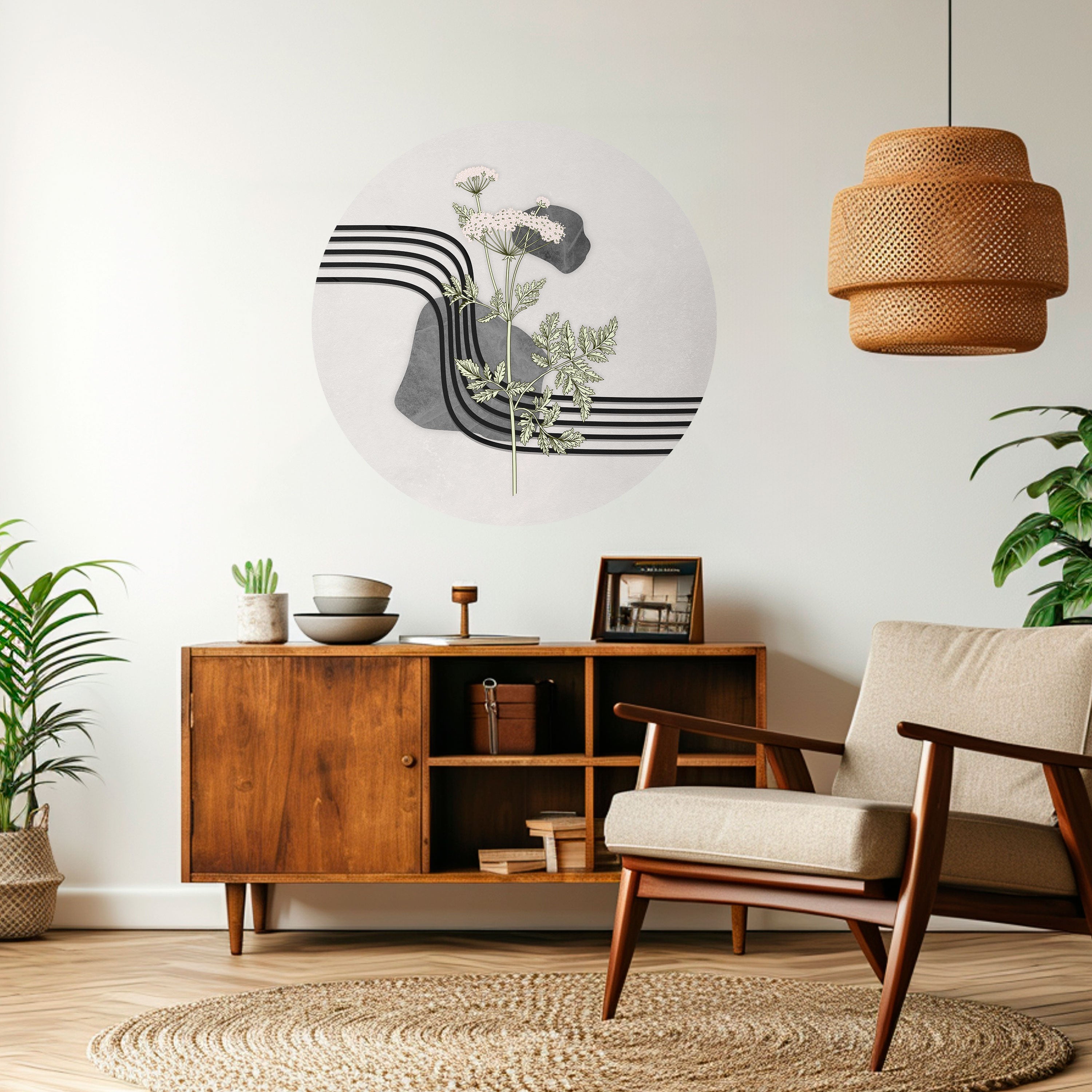 HERACLEUM ARRAY Naklejka okrągła