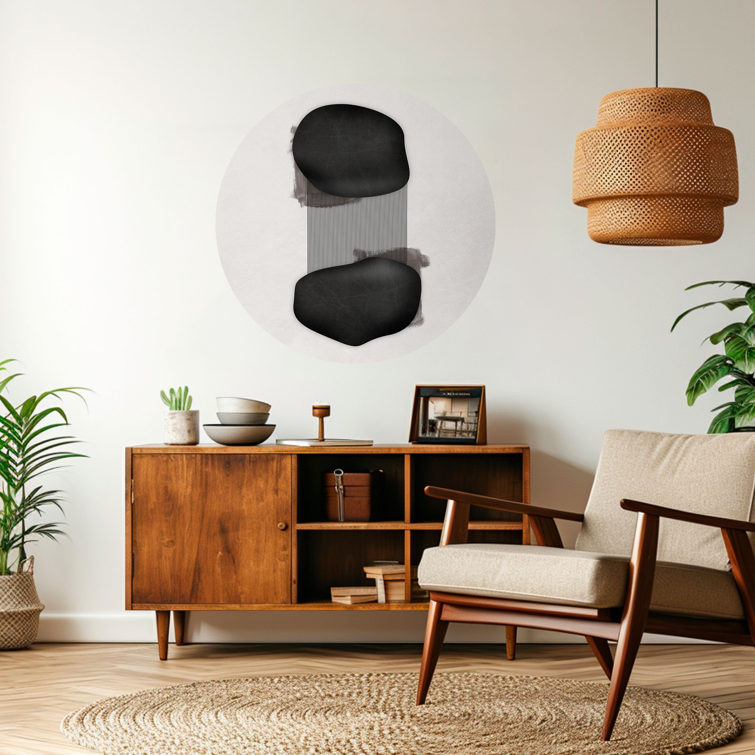 BLACK OVERTURE Naklejka okrągła