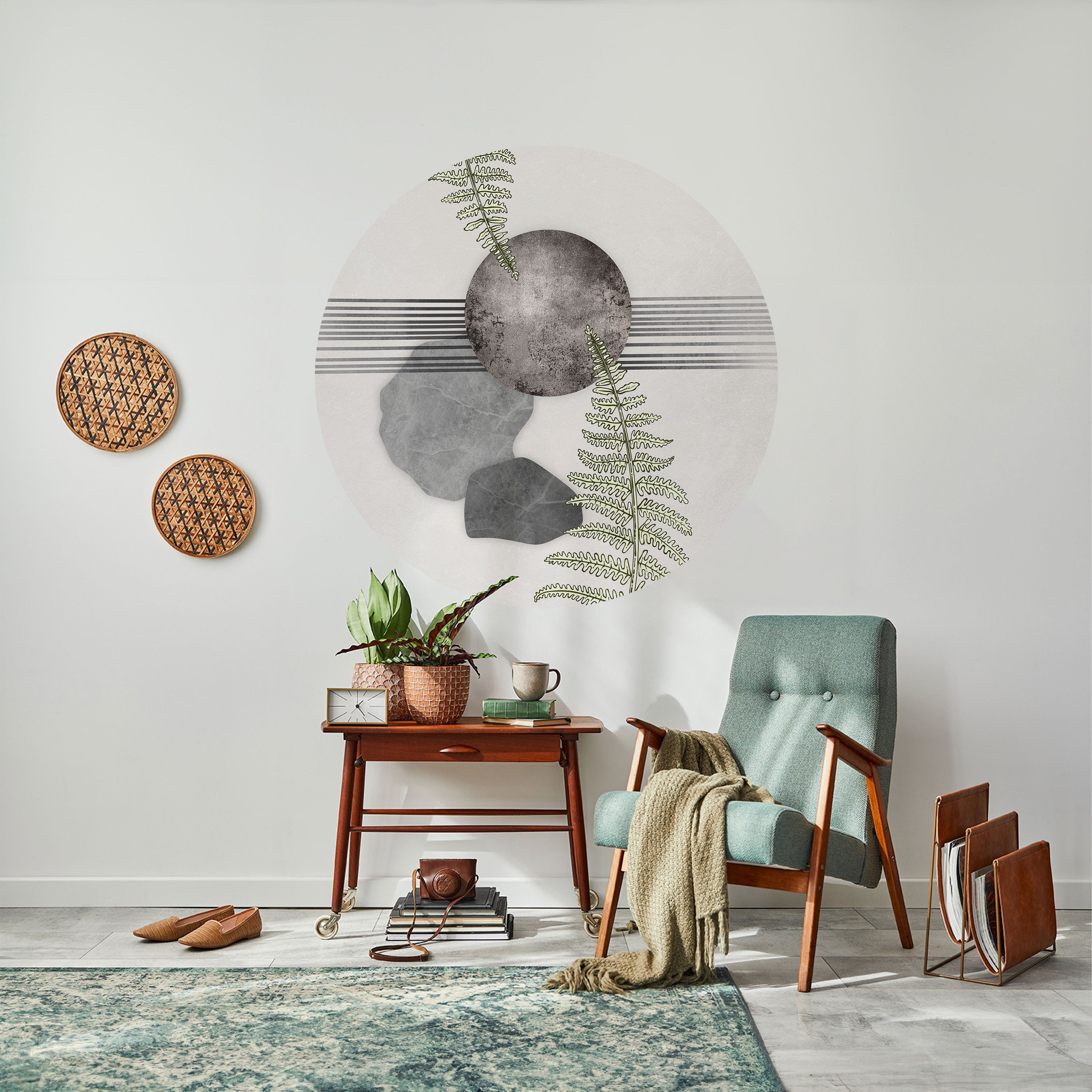 FERN MELANCHOLY Naklejka okrągła