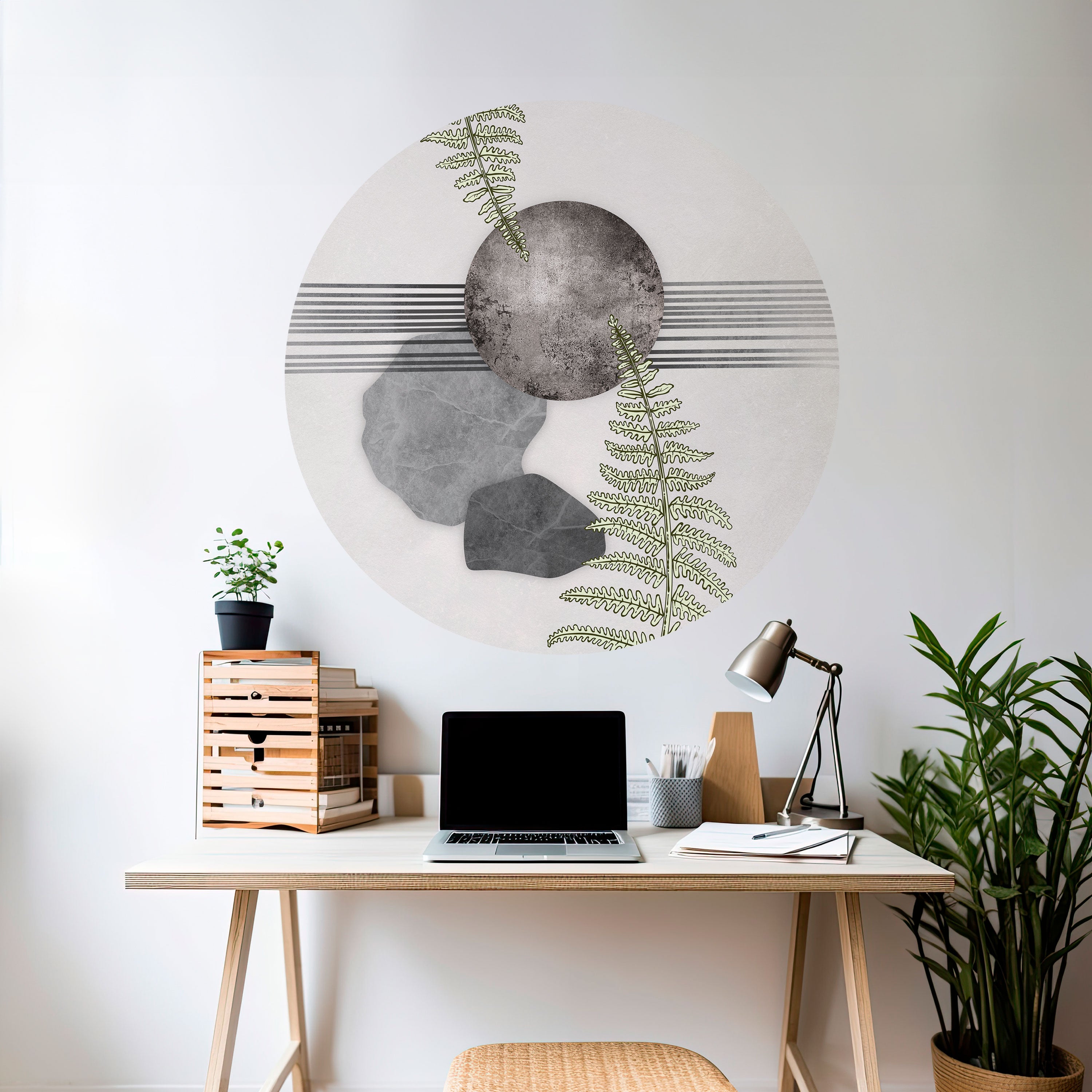 FERN MELANCHOLY Naklejka okrągła