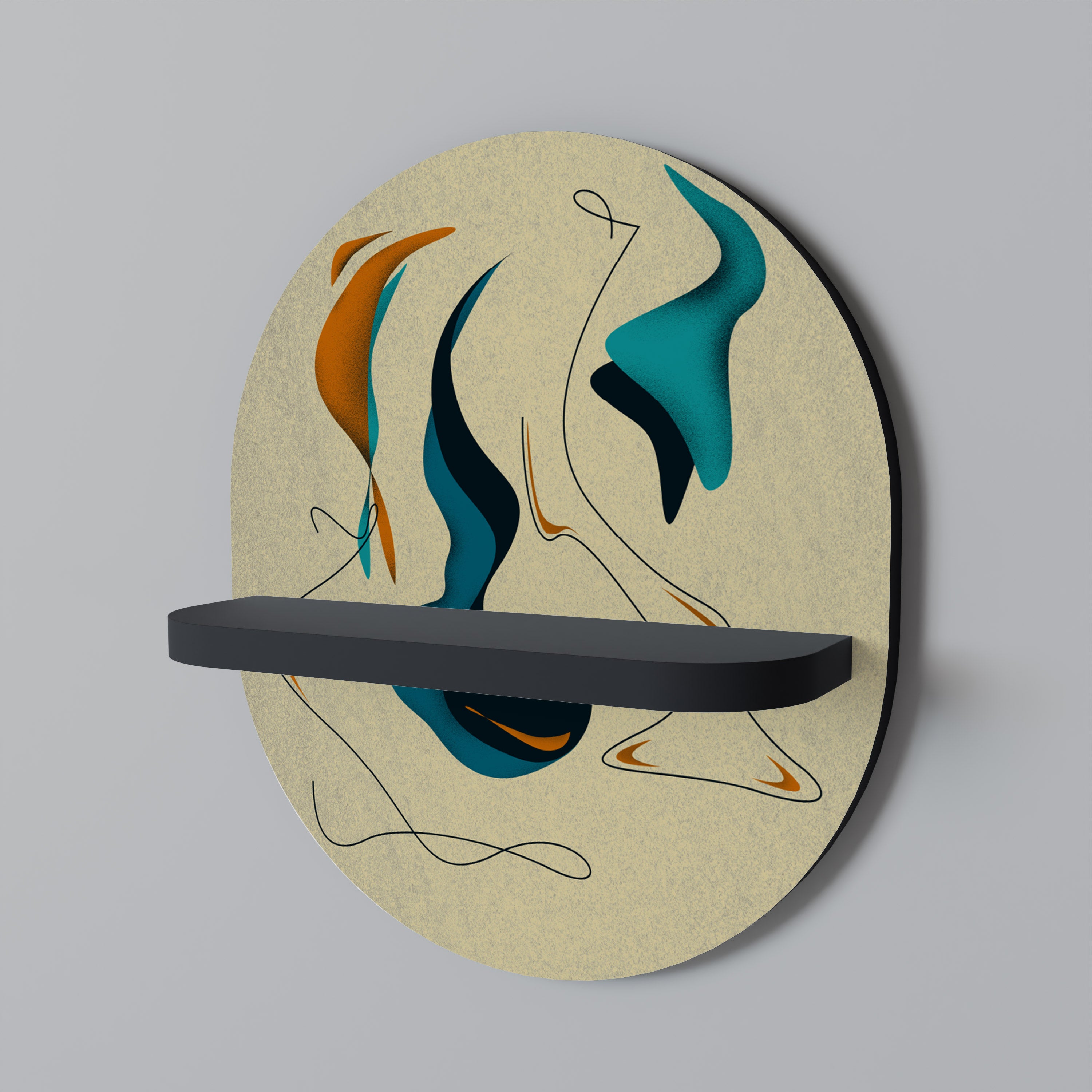 DREAMY DAZE Półka owalna Czarna