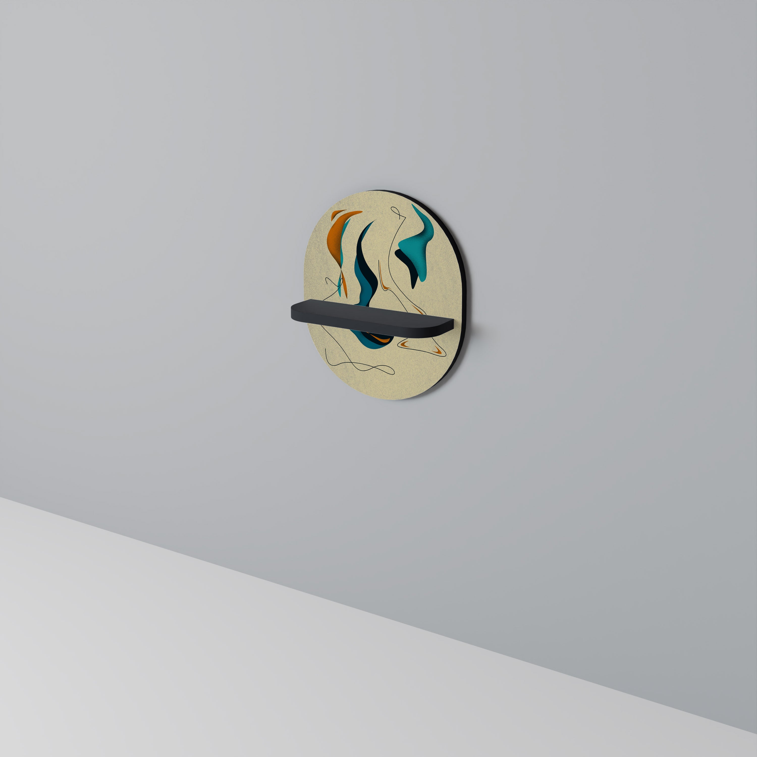 DREAMY DAZE Półka owalna Czarna