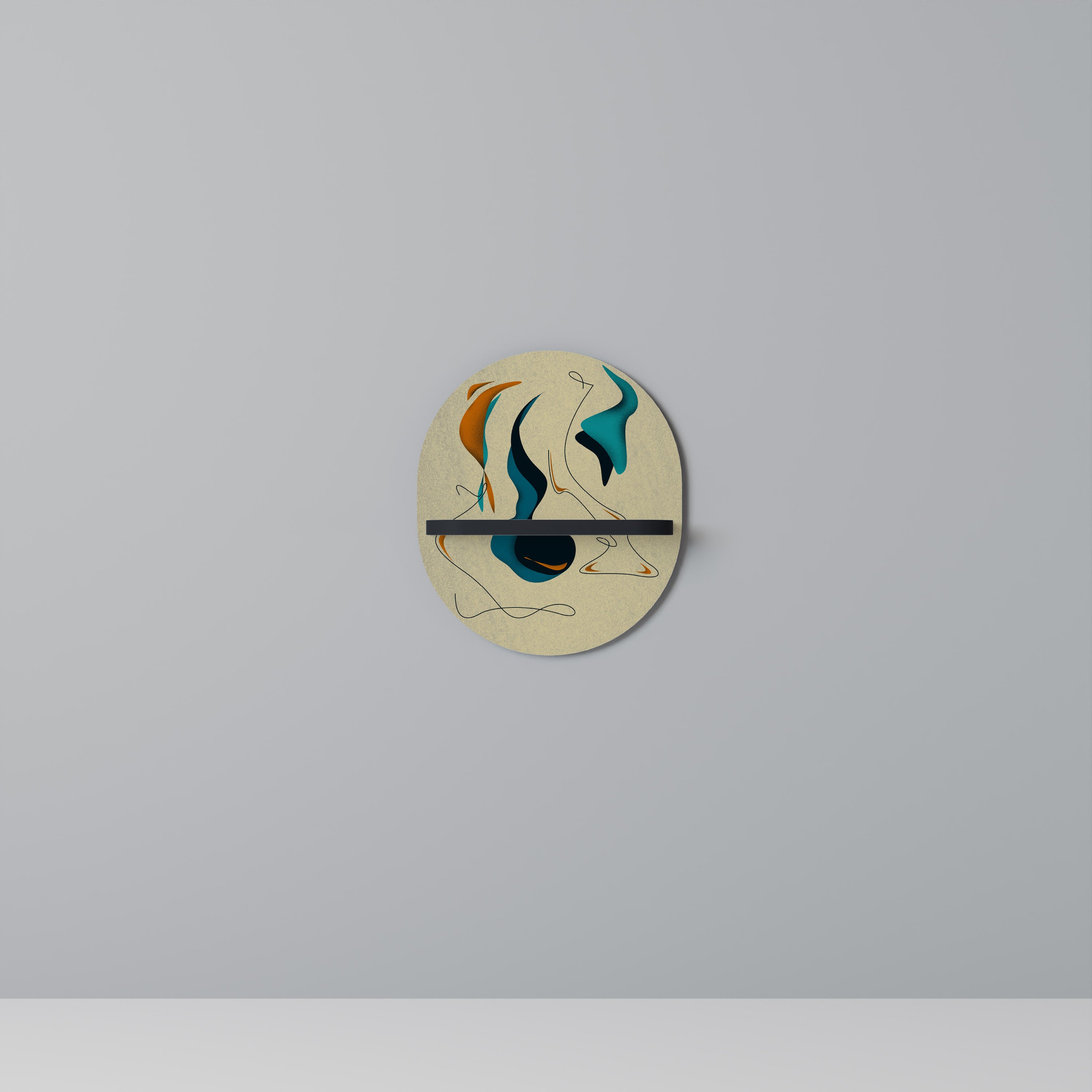 DREAMY DAZE Półka owalna Czarna