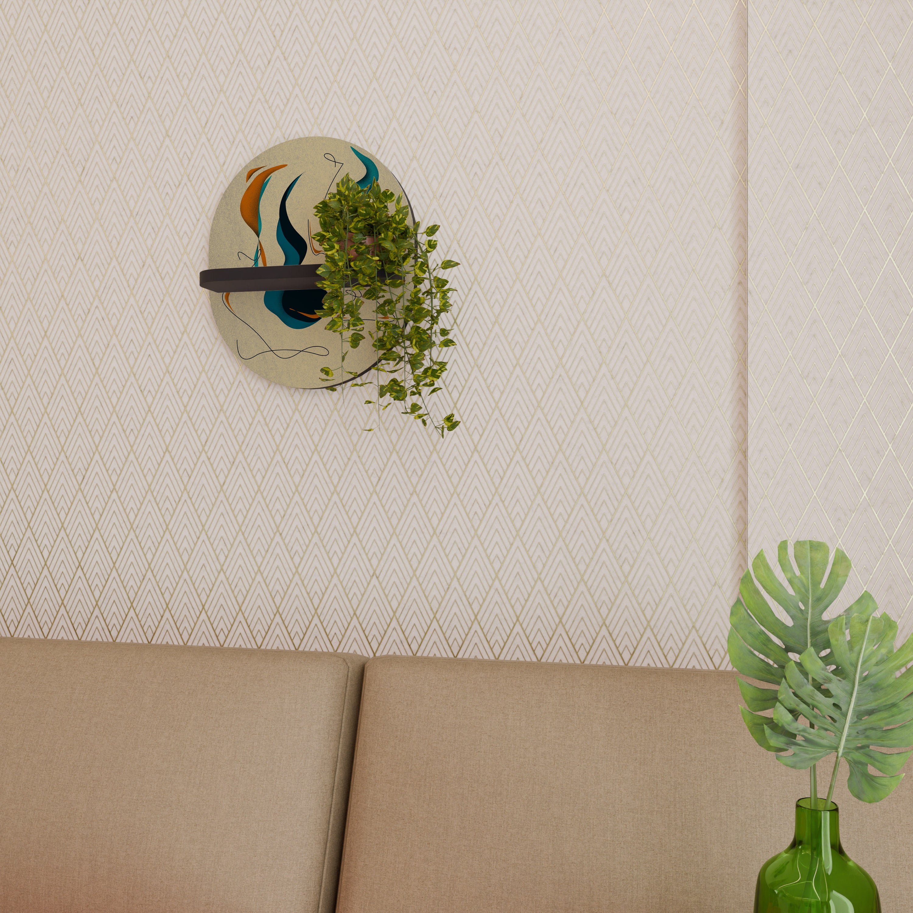 DREAMY DAZE Półka owalna Czarna