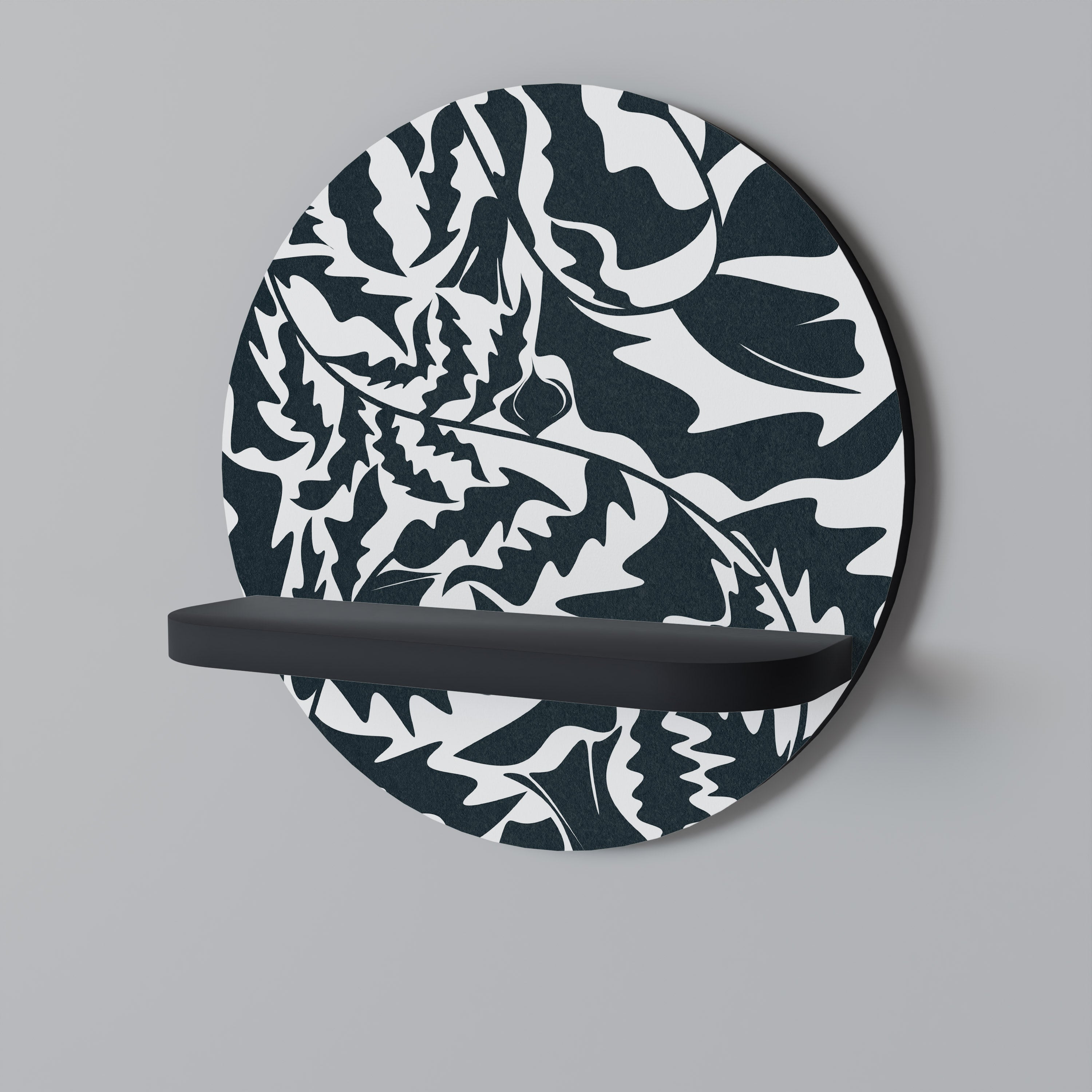 ETHEREAL ORNAMENT Półka okrągła Czarna