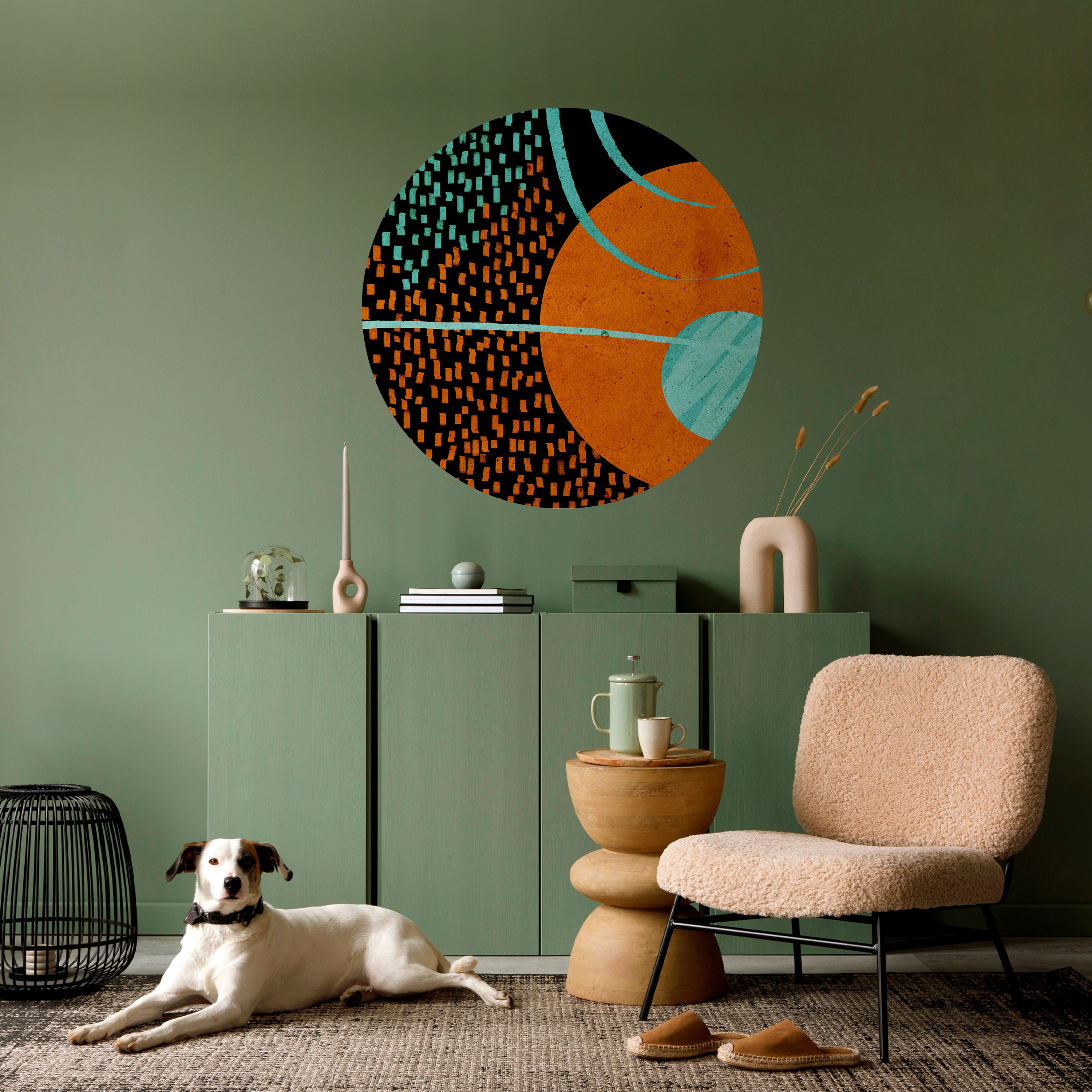 GEODE GLIMMER Naklejka okrągła