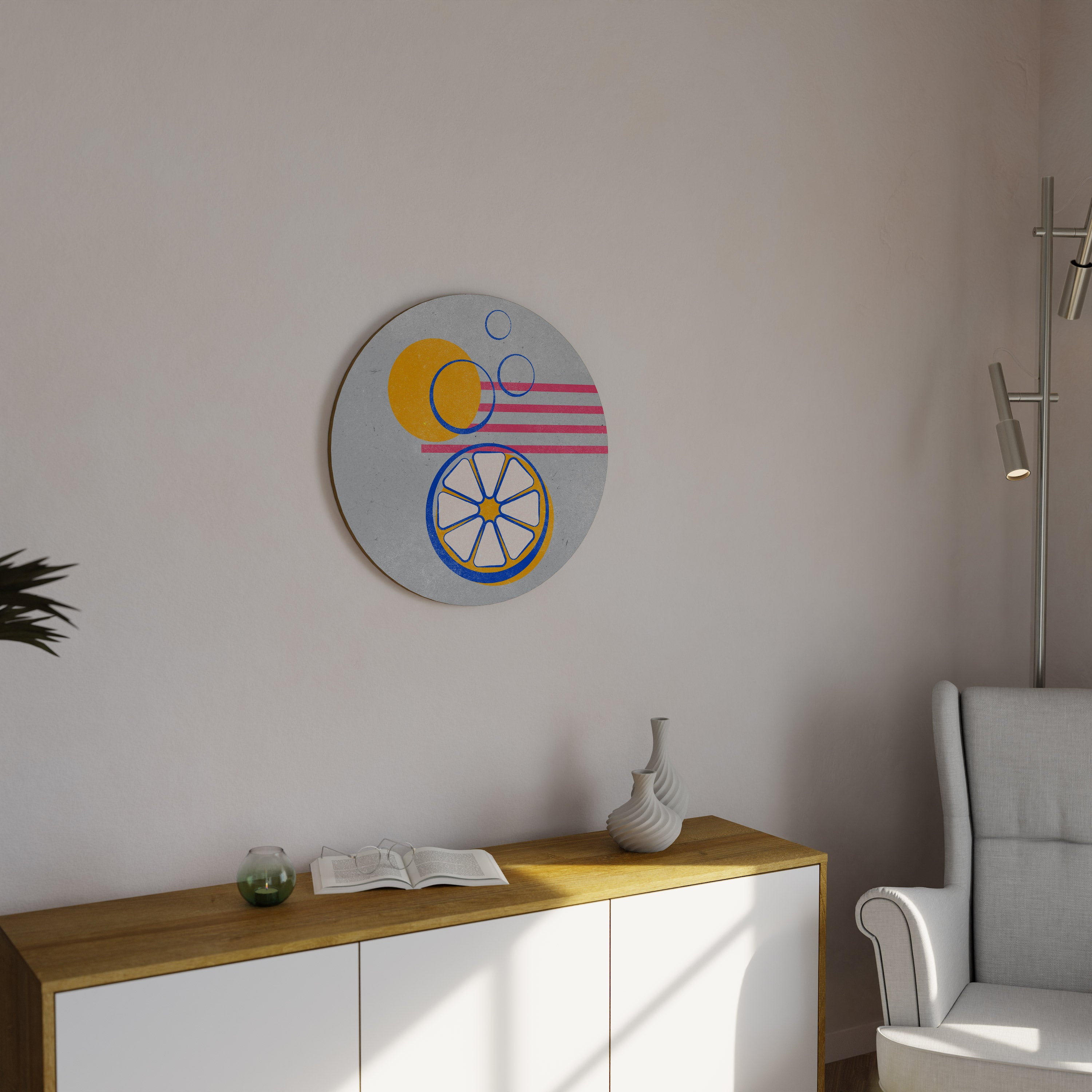 CITRUS SPARK Obraz okrągły
