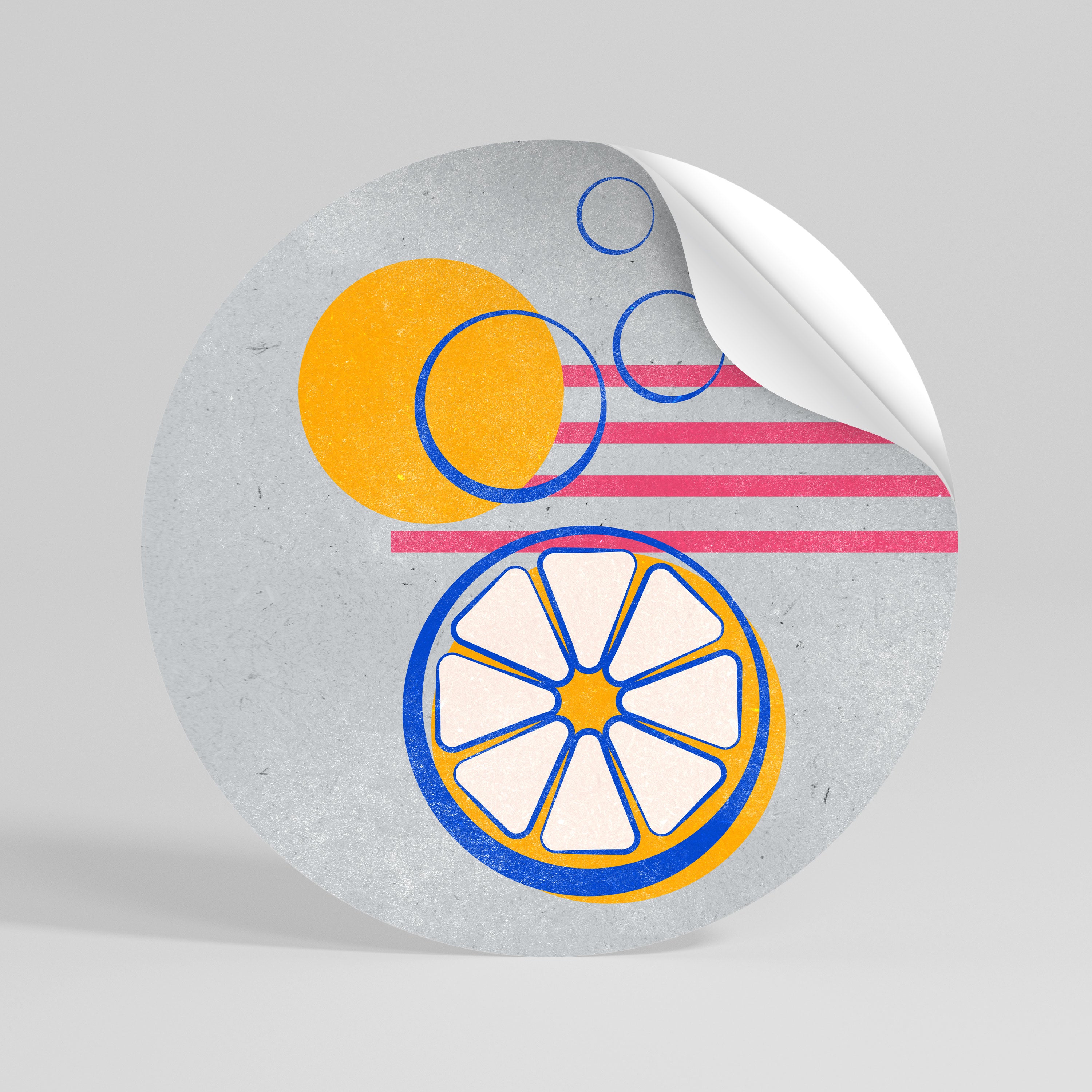 CITRUS SPARK Naklejka - okrągła
