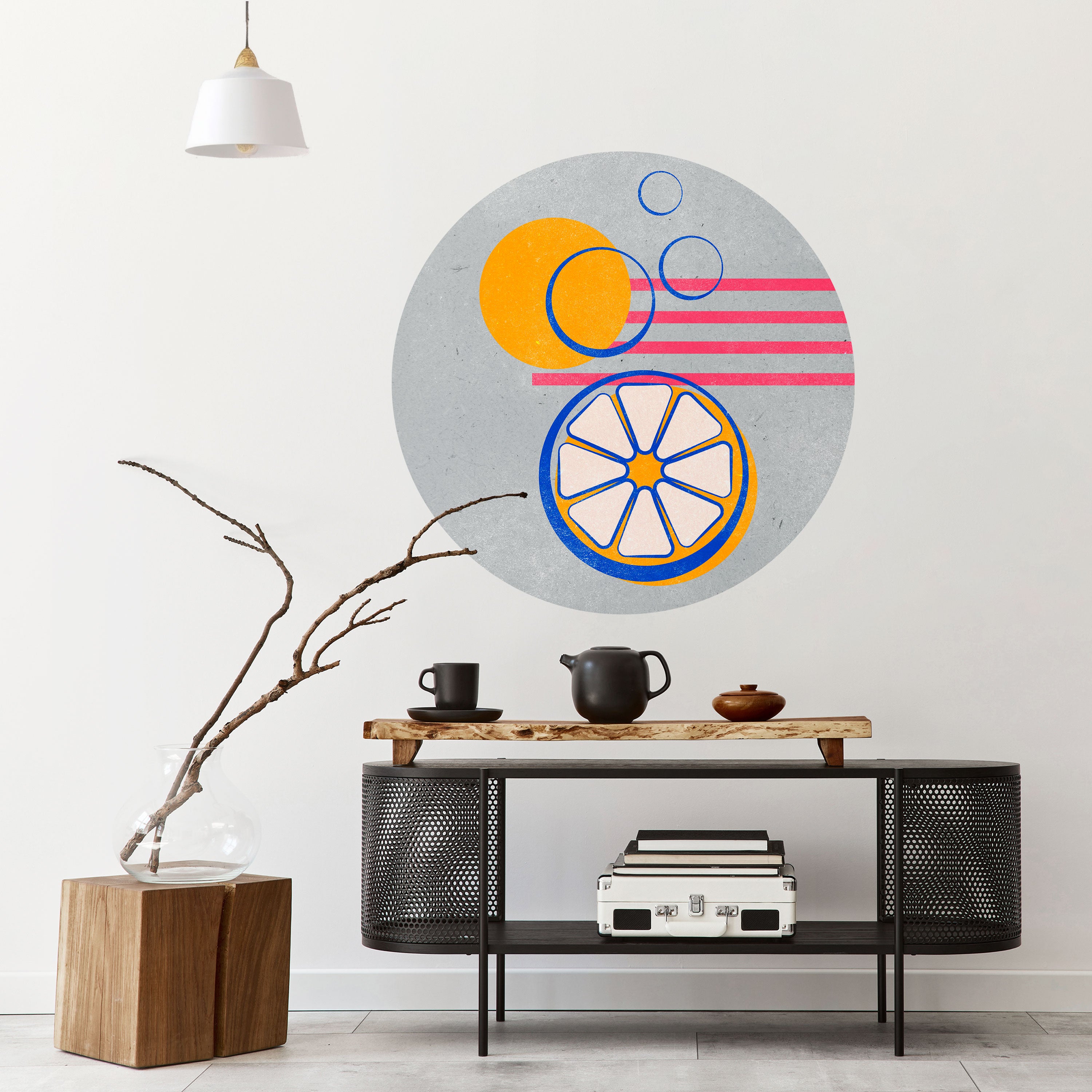 CITRUS SPARK Naklejka okrągła