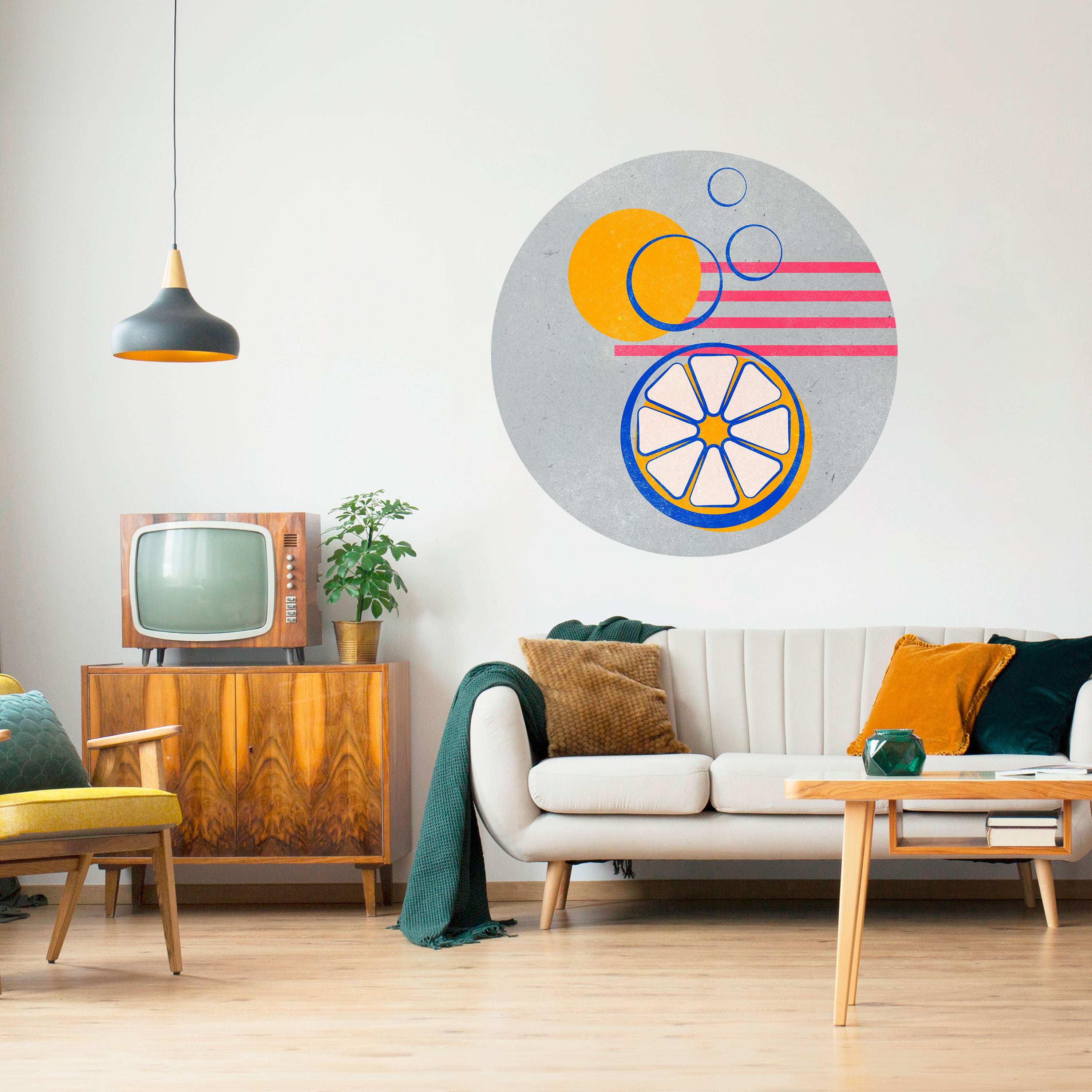 CITRUS SPARK Naklejka okrągła