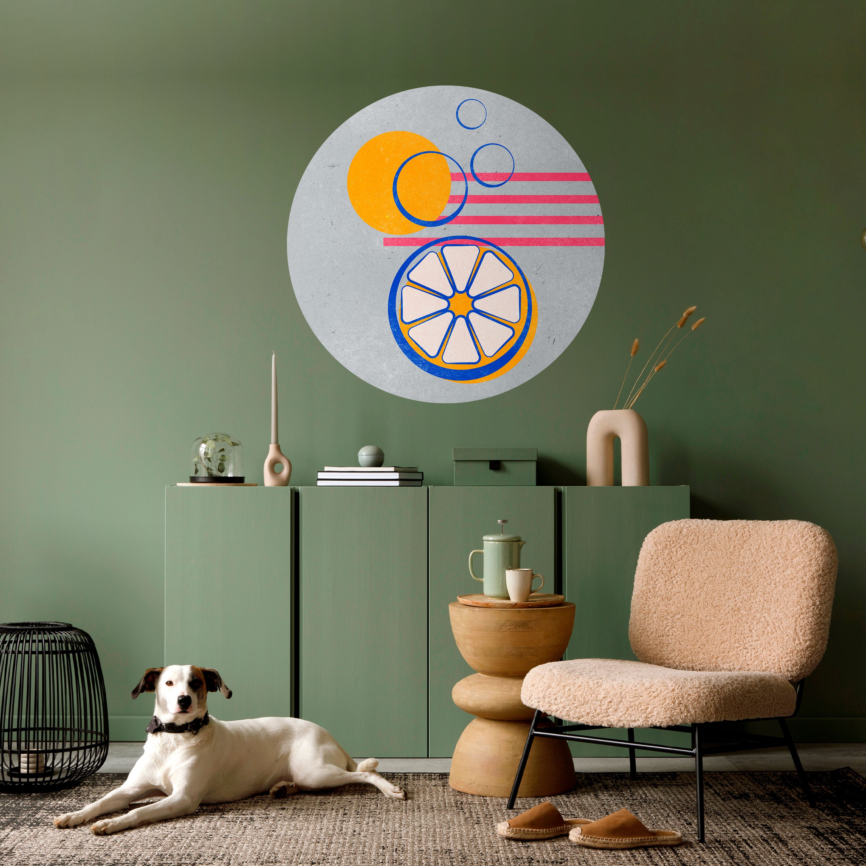 CITRUS SPARK Naklejka okrągła