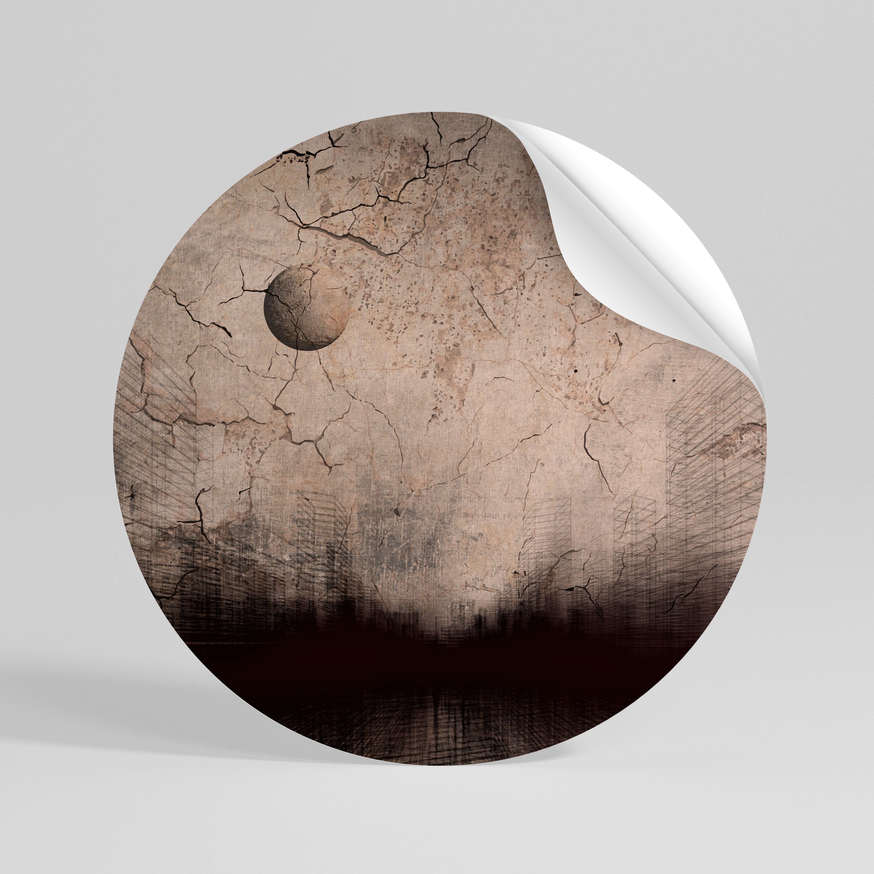 MOONBEAM THOUGHTS Naklejka okrągła