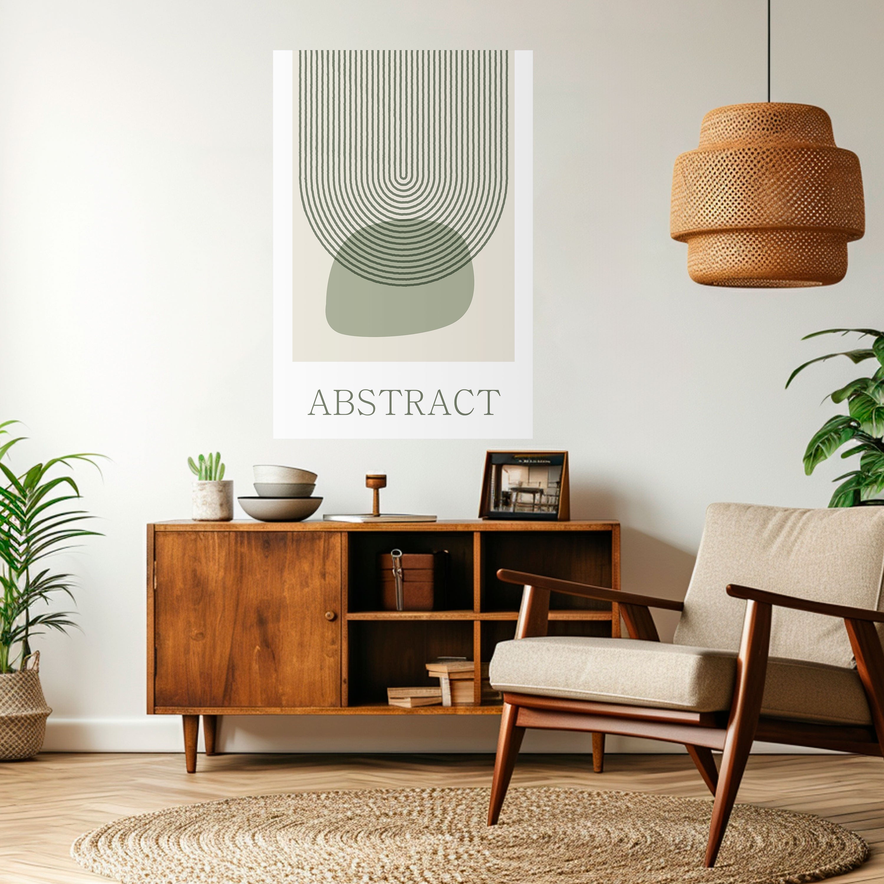 GREEN ABSTRACT Naklejka/Plakat pionowy