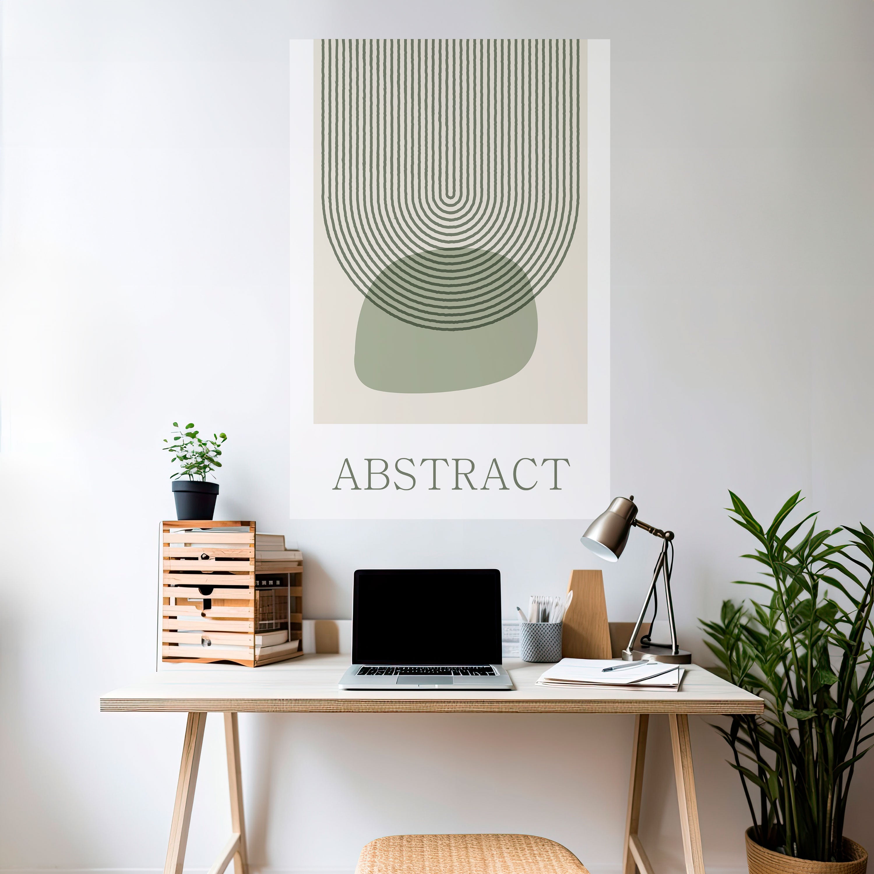 GREEN ABSTRACT Naklejka/Plakat pionowy