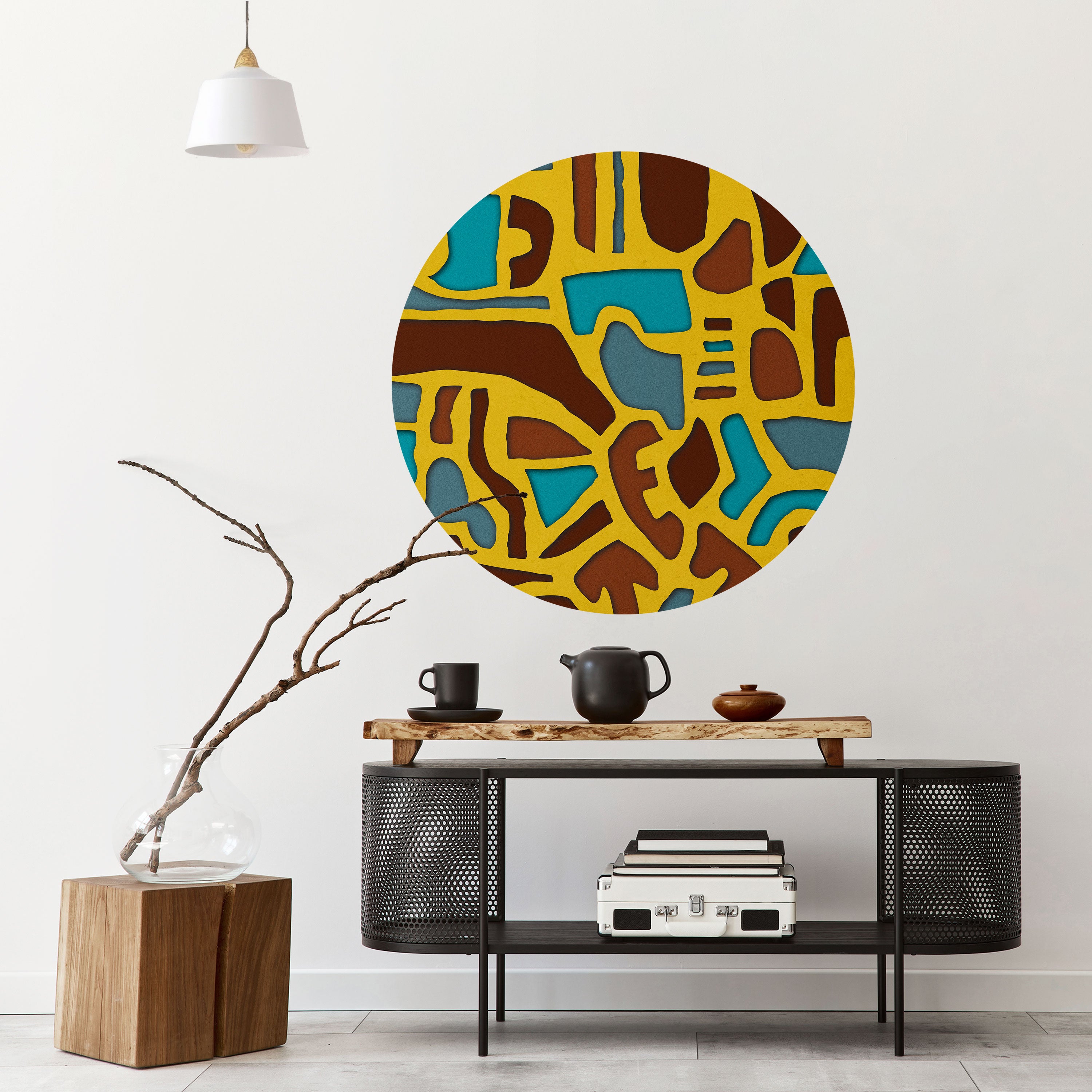 ASSYMETRICAL HARMONY Naklejka okrągła