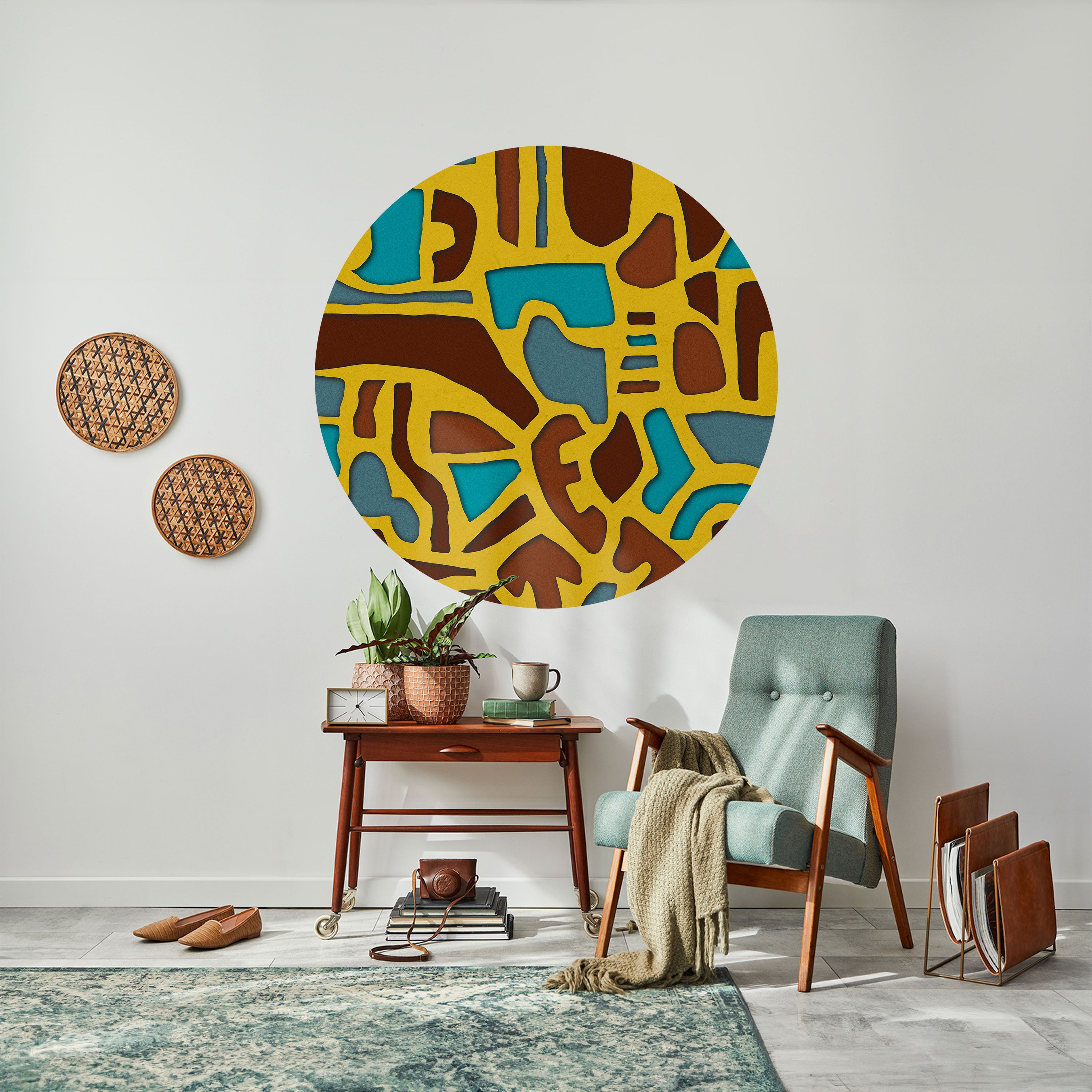 ASSYMETRICAL HARMONY Naklejka okrągła