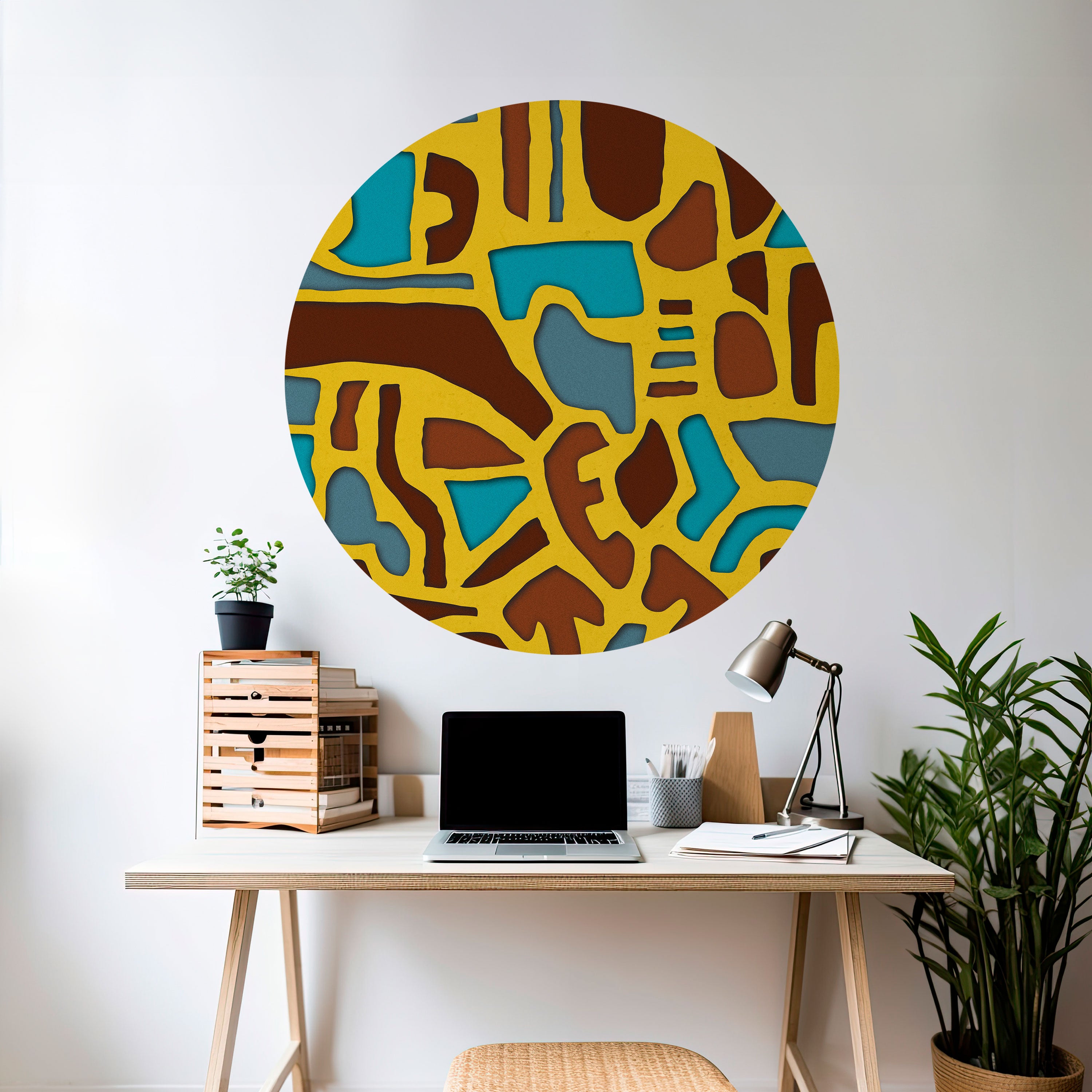 ASSYMETRICAL HARMONY Naklejka okrągła