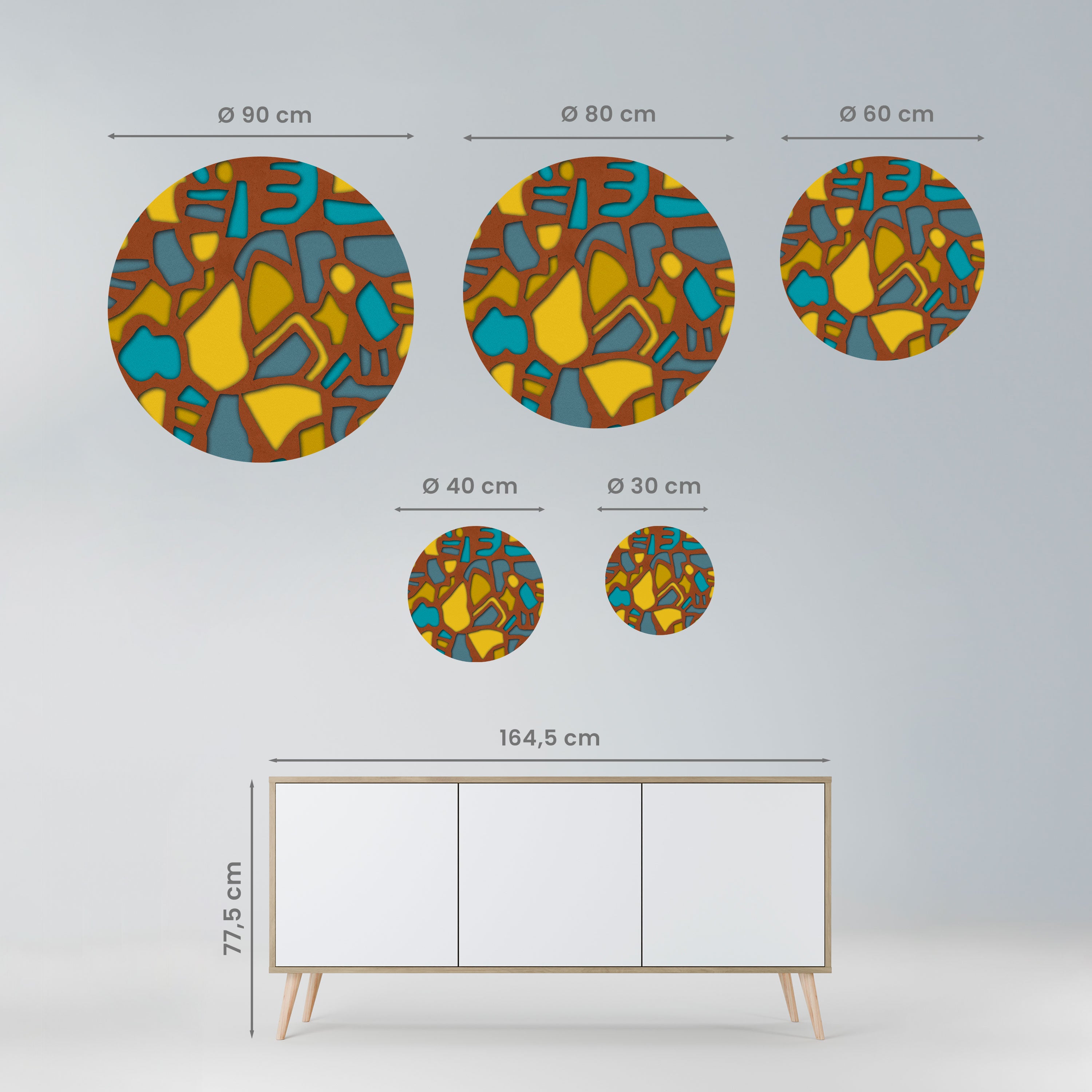 FORM SHUFFLE Naklejka okrągła