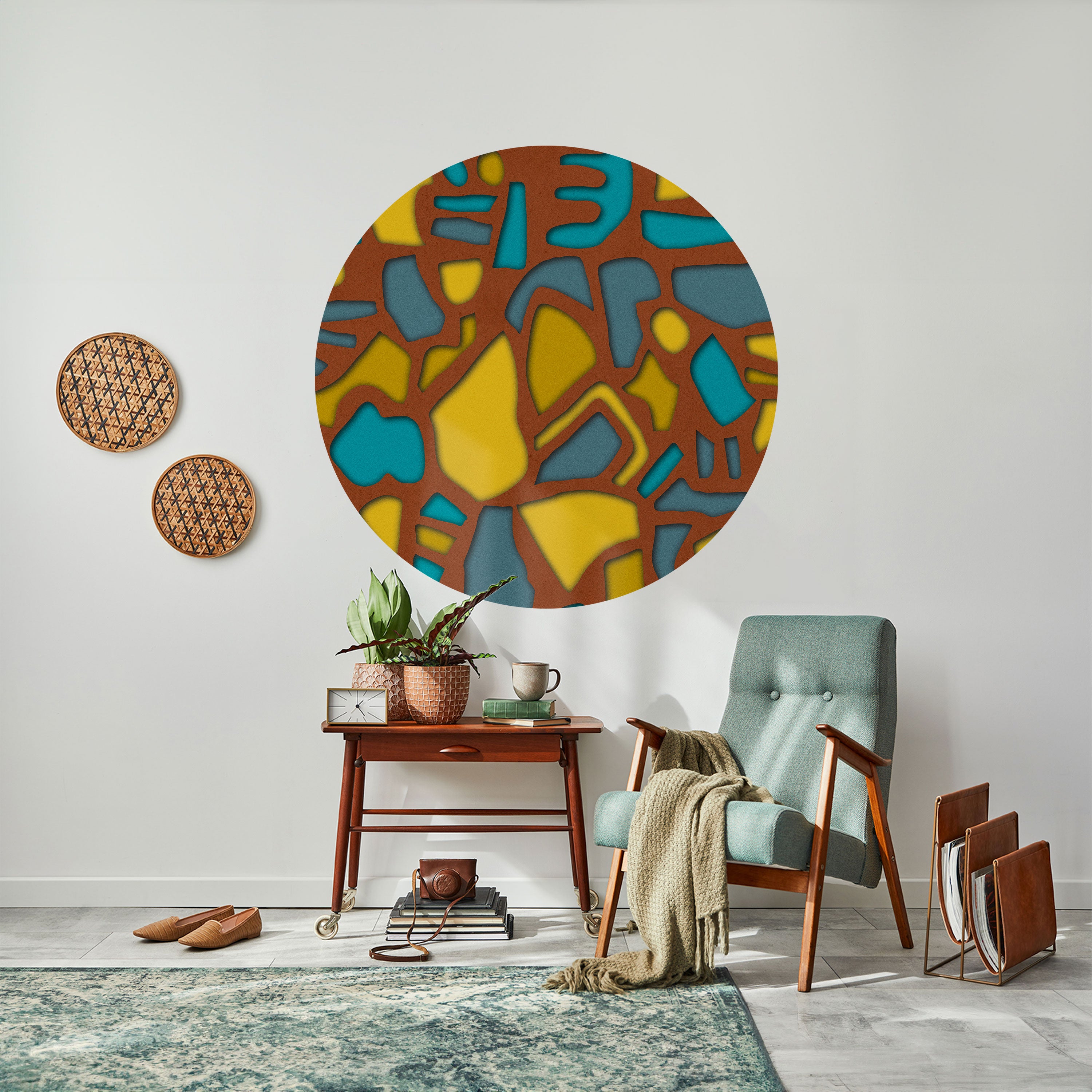 FORM SHUFFLE Naklejka okrągła