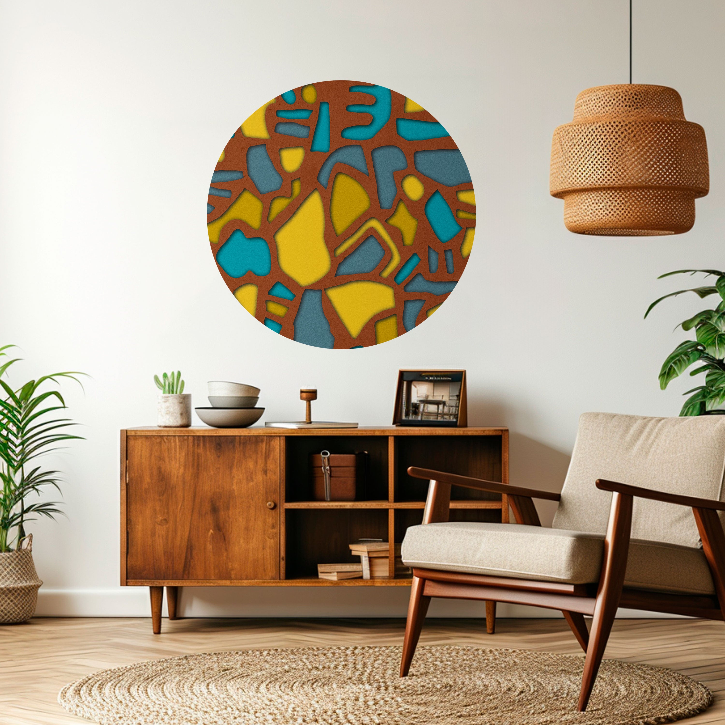 FORM SHUFFLE Naklejka okrągła