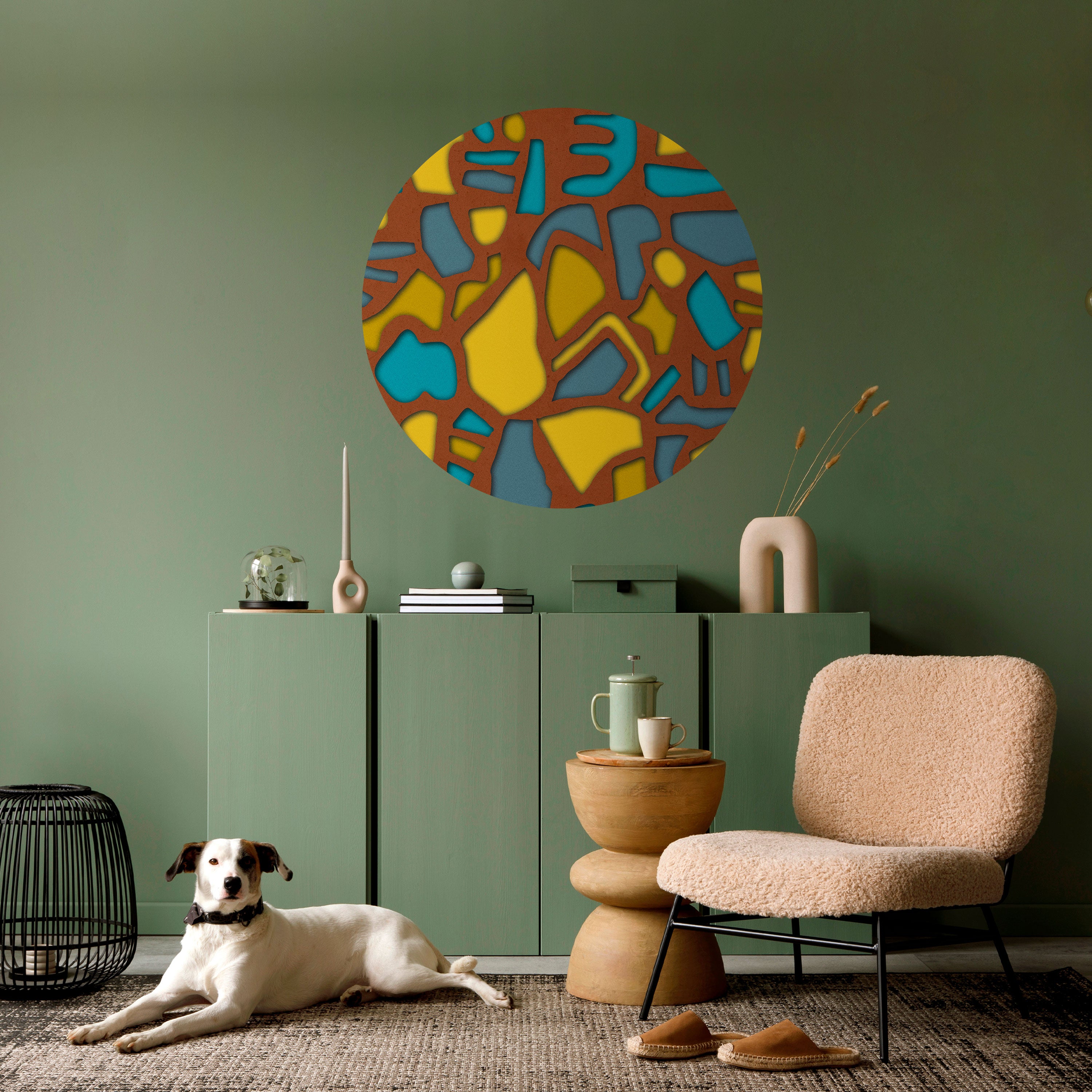 FORM SHUFFLE Naklejka okrągła