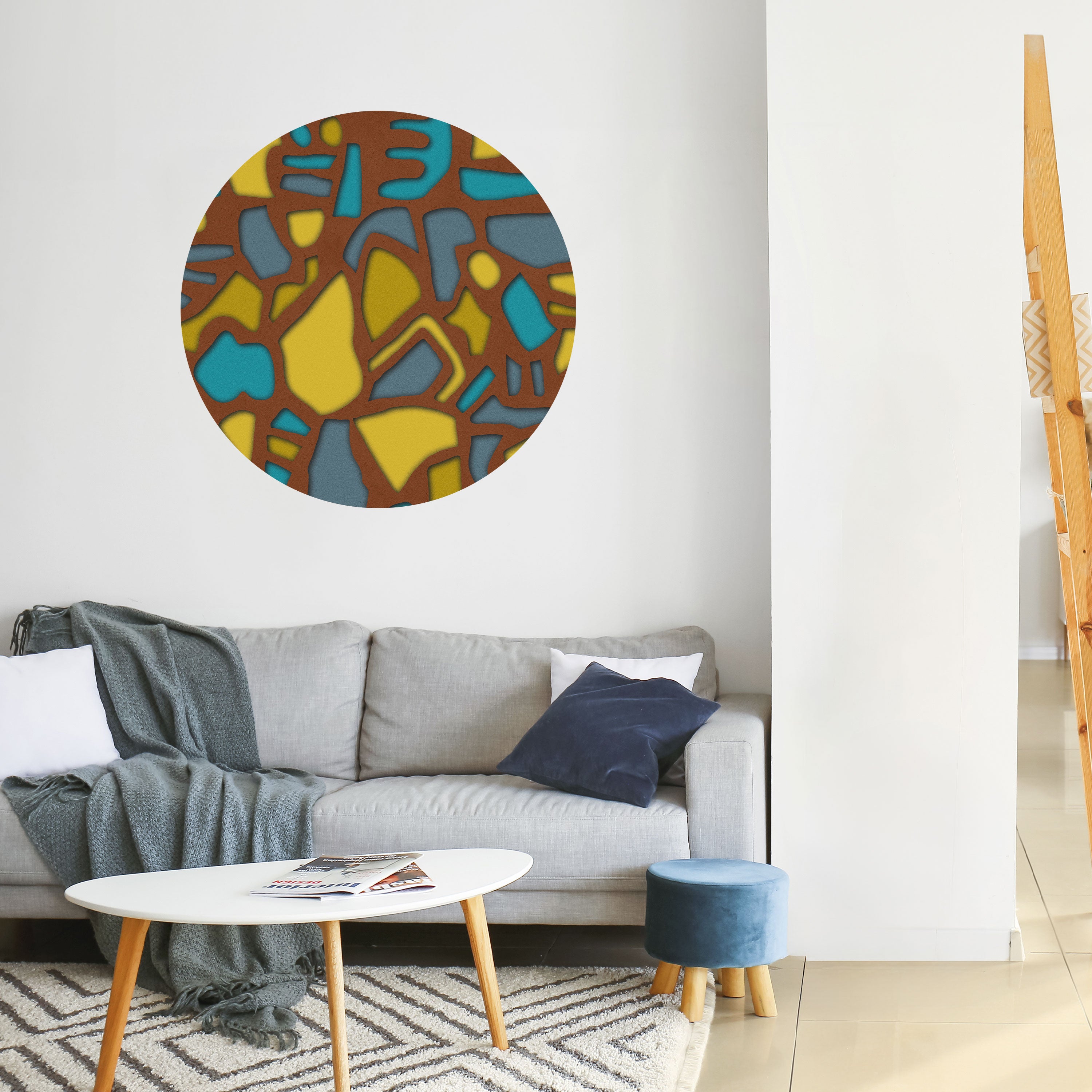 FORM SHUFFLE Naklejka okrągła