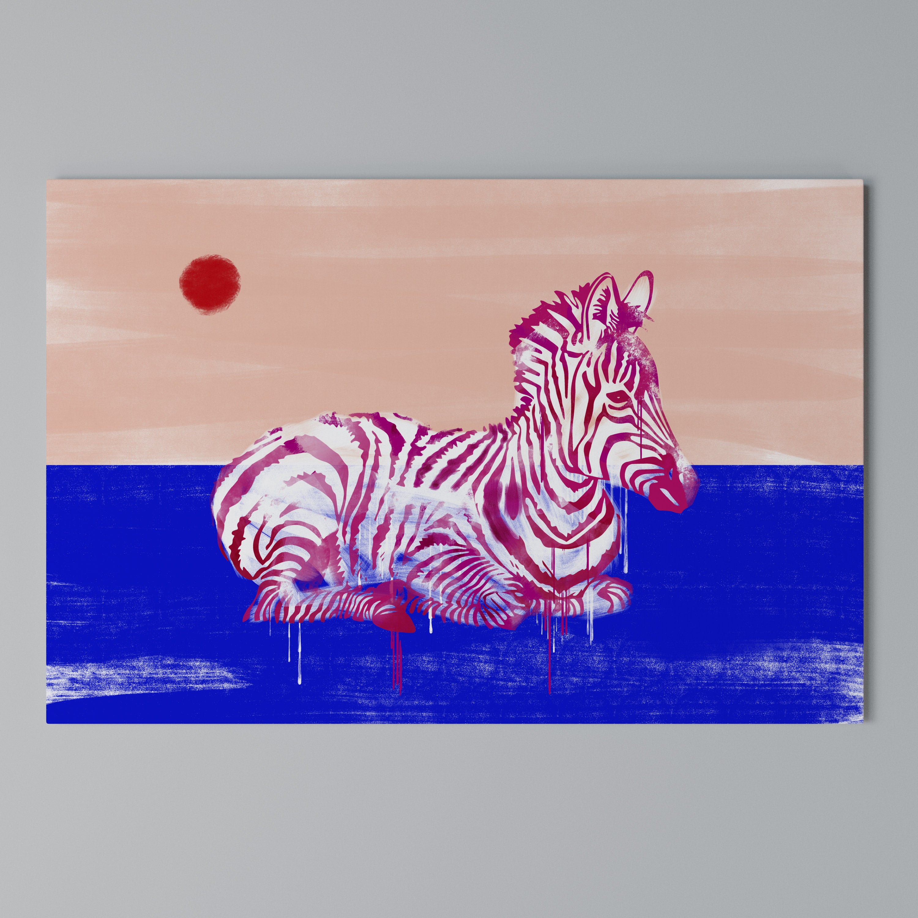 FANCIFUL ZEBRA Poziomy obraz na płótnie