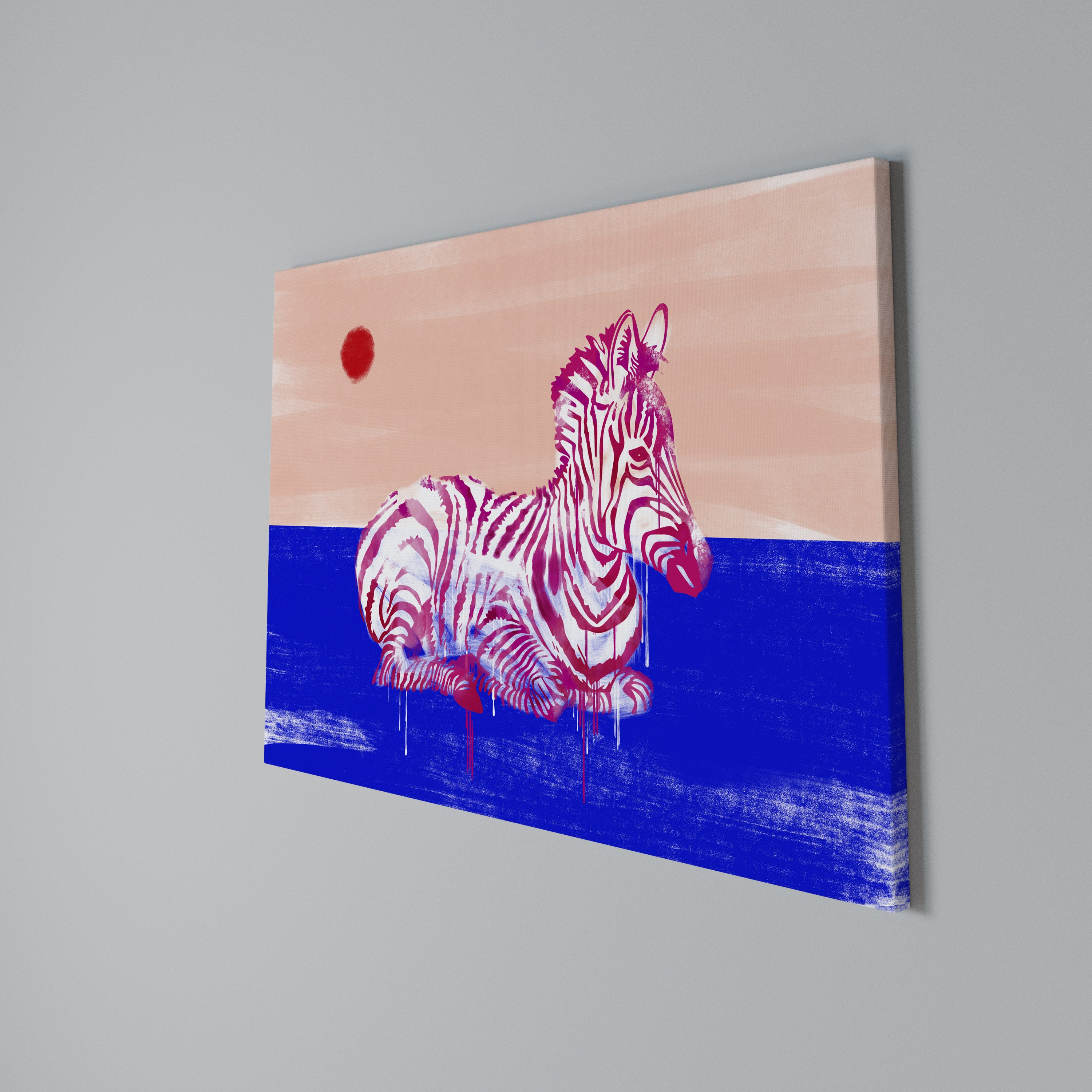 FANCIFUL ZEBRA Poziomy obraz na płótnie