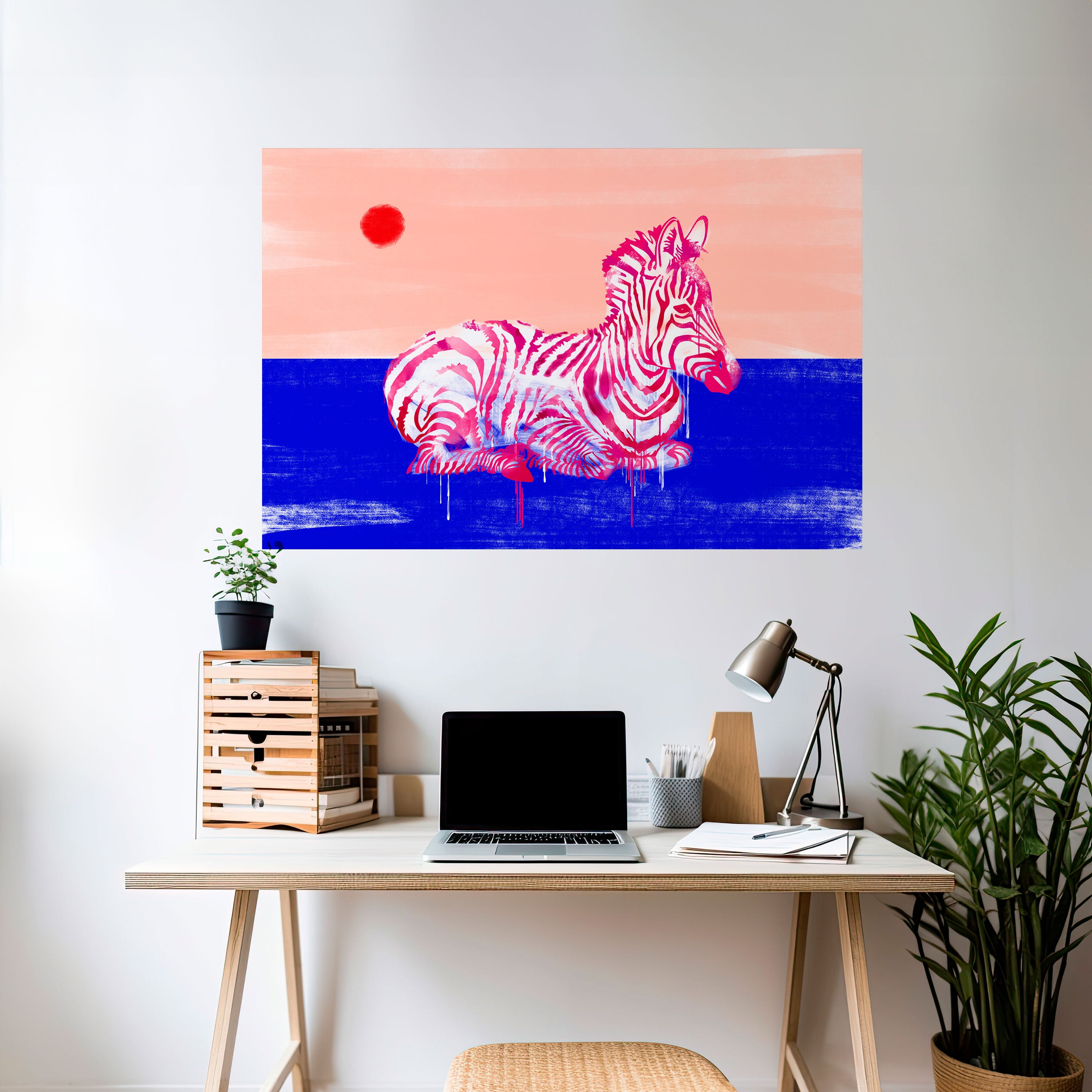 FANCIFUL ZEBRA Naklejka/Plakat poziomy