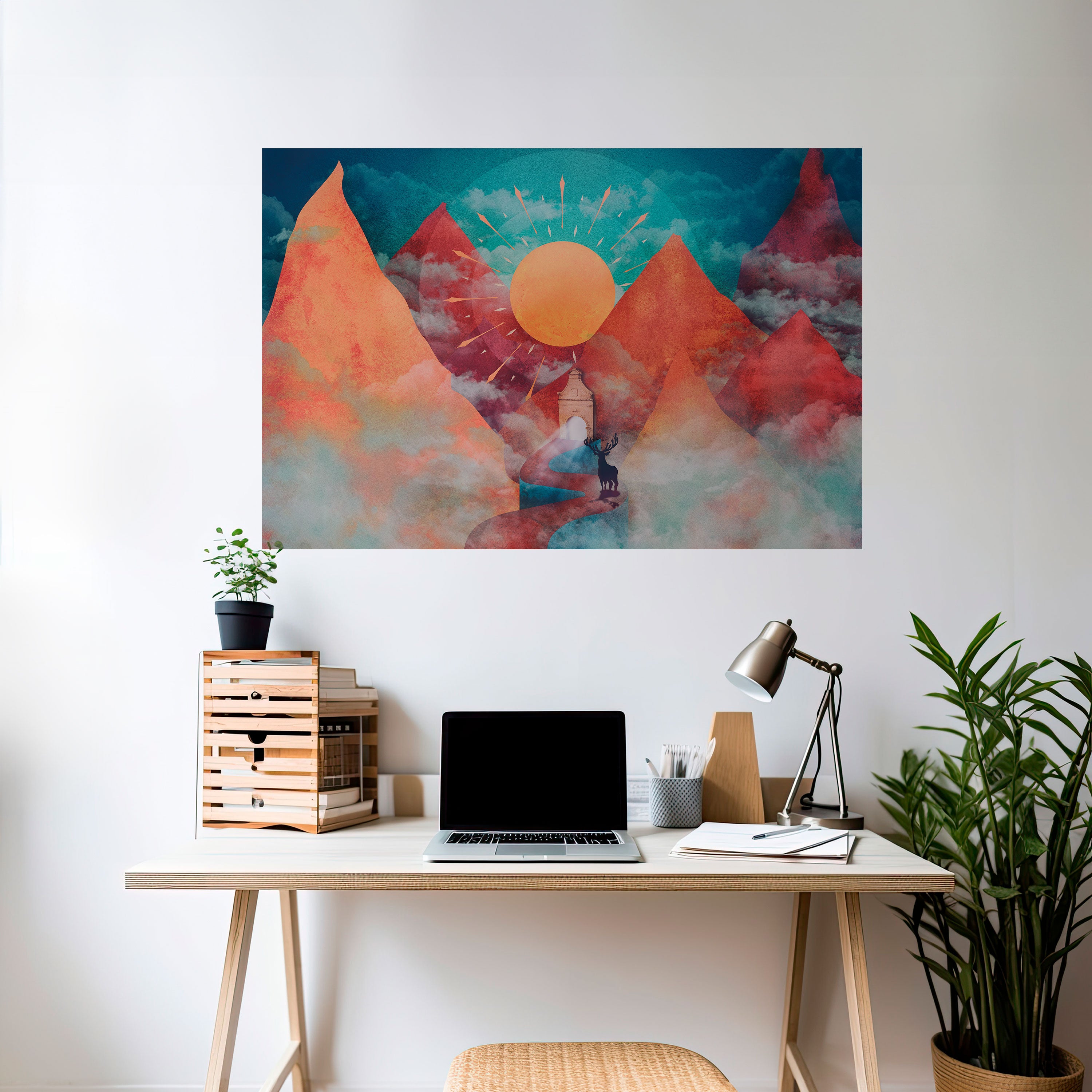 THE DEER MOUNTAIN Naklejka/Plakat poziomy