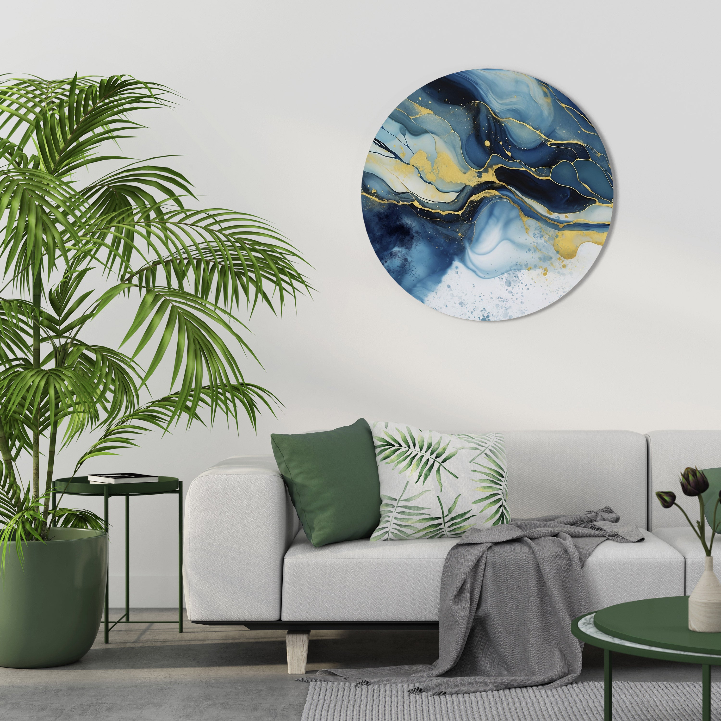 INKY MARBLE Obraz okrągły