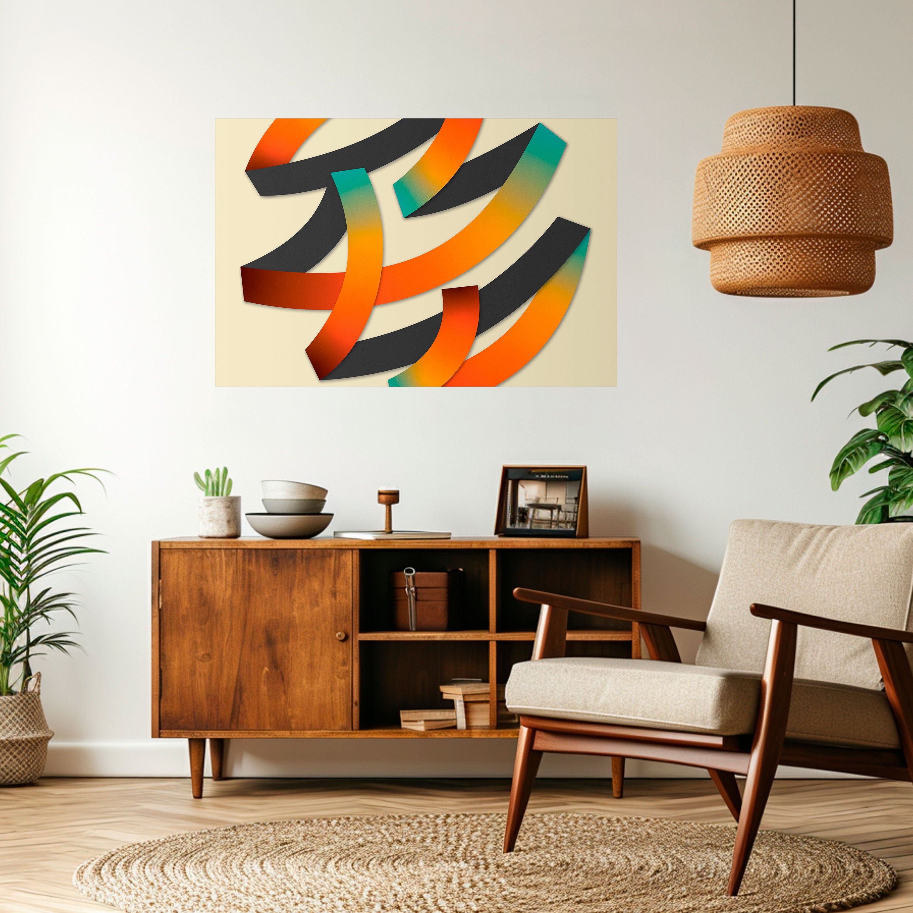 RIBBON REVERIE Naklejka/Plakat poziomy