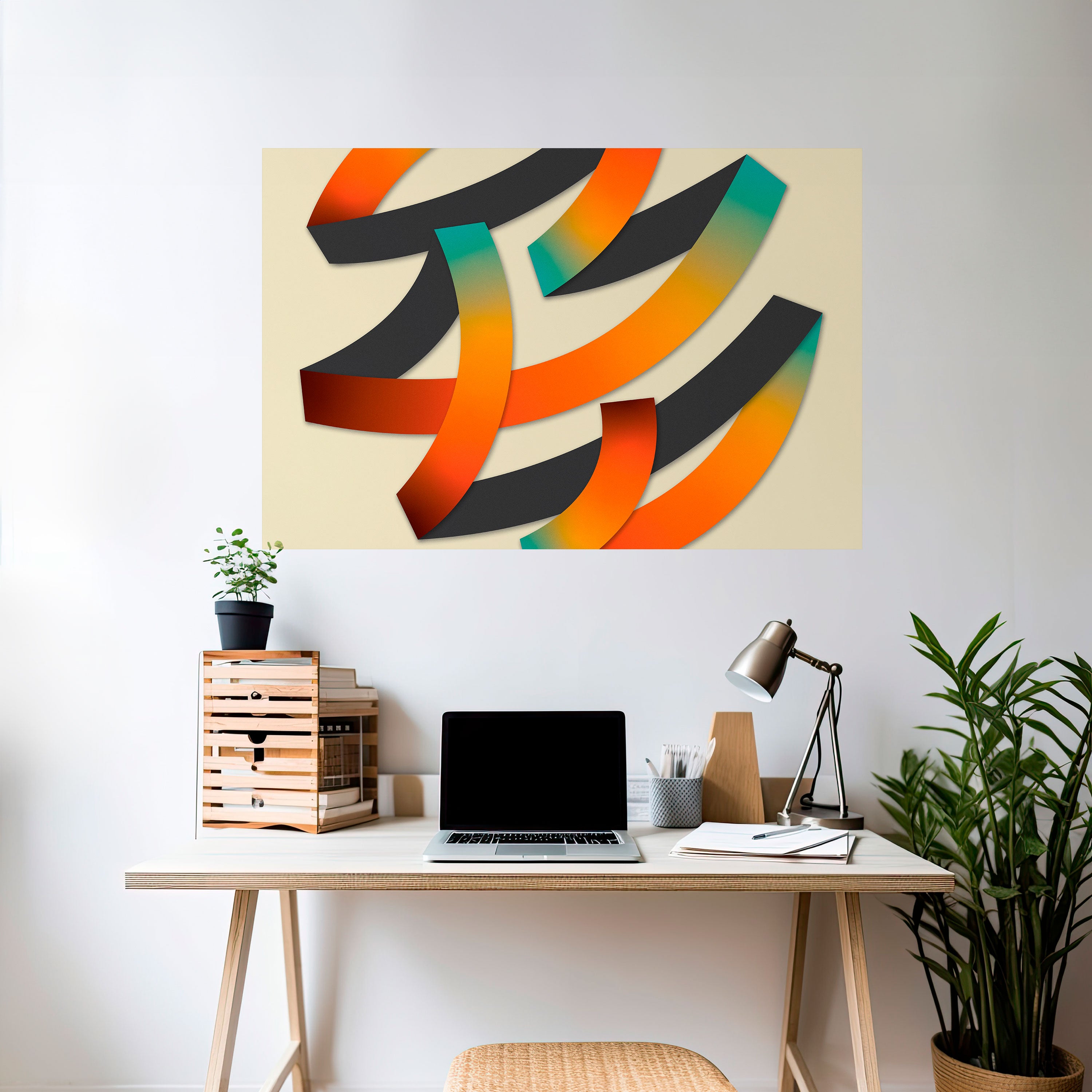 RIBBON REVERIE Naklejka/Plakat poziomy