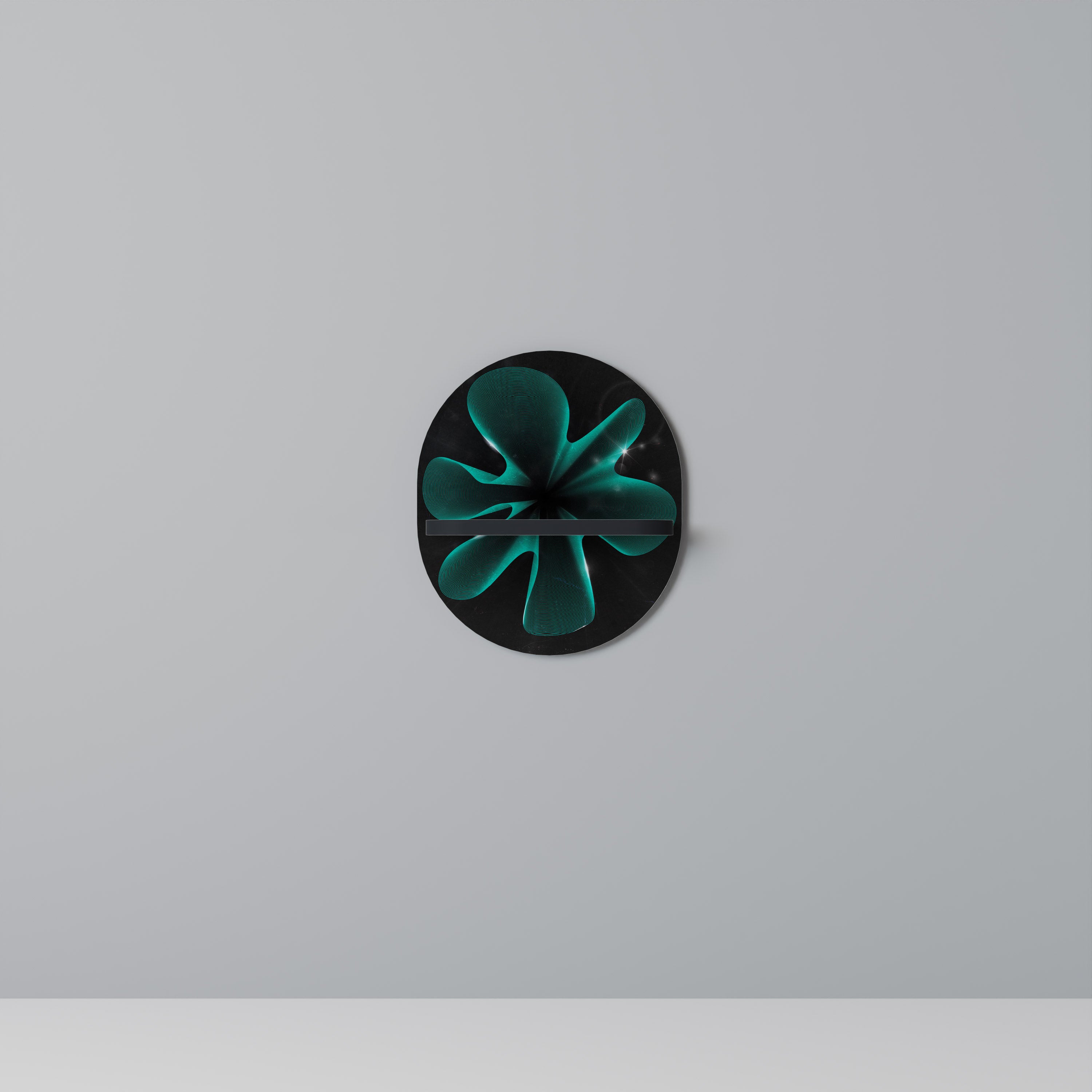 ELECTRIC ILLUSION Półka owalna Czarna