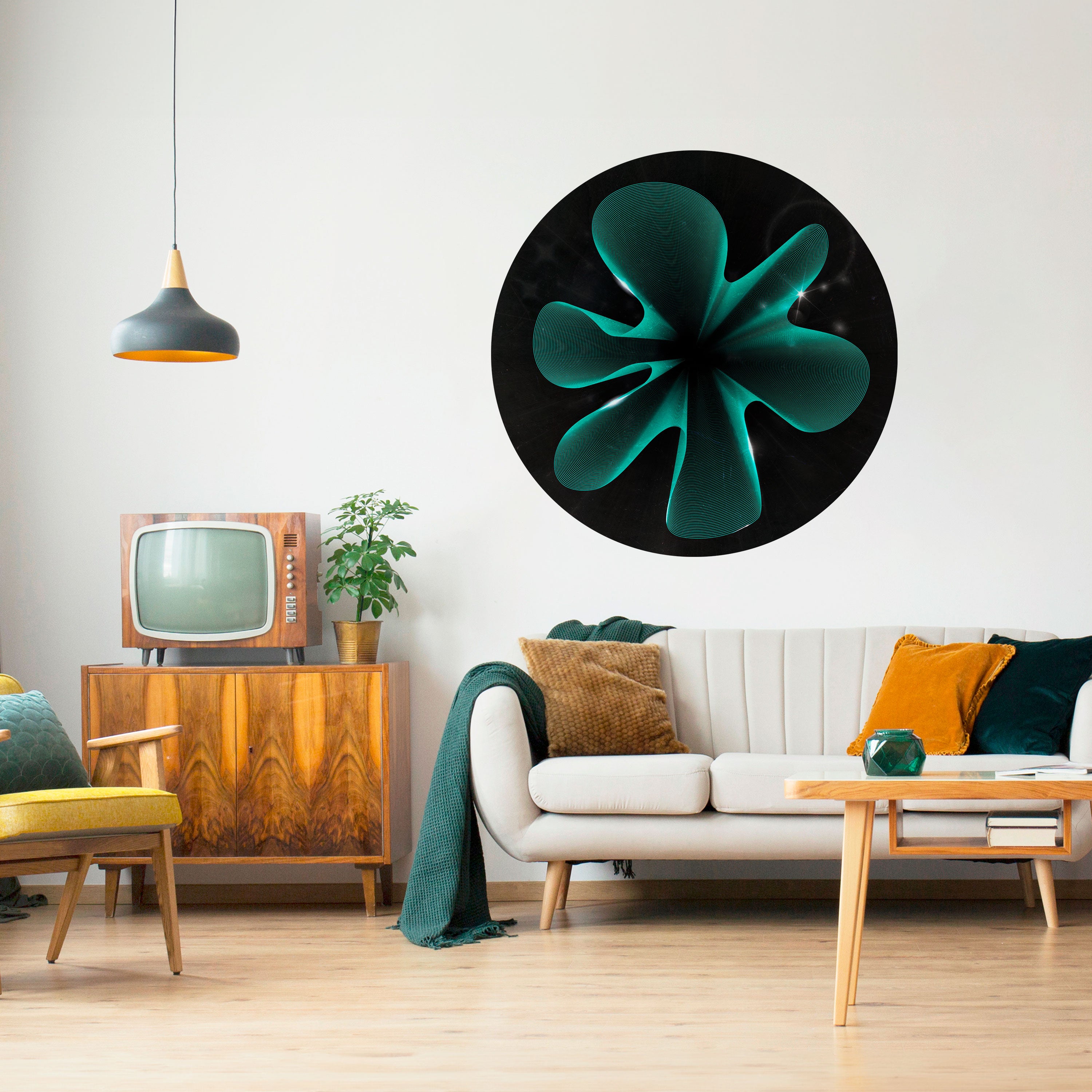 ELECTRIC ILLUSION Naklejka okrągła