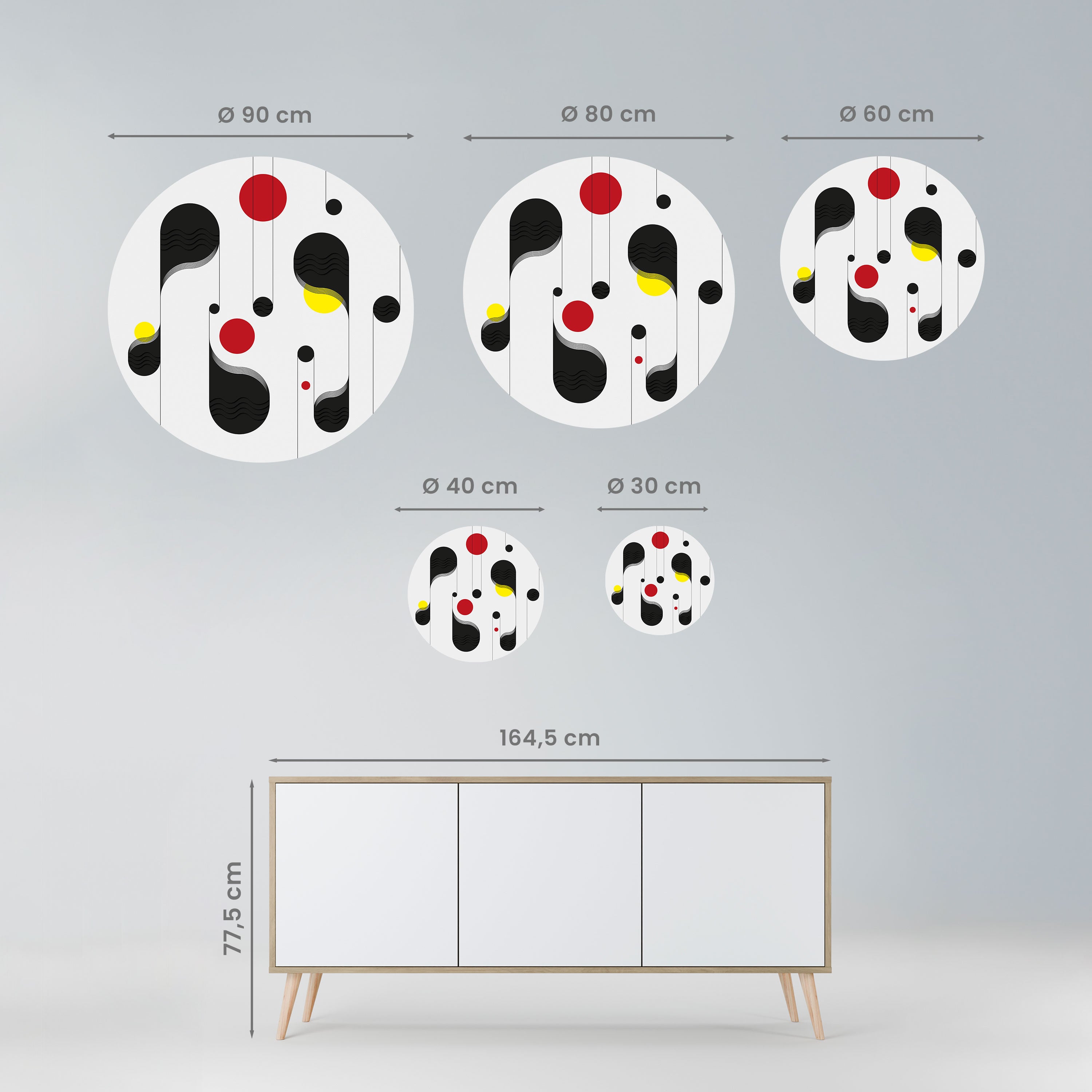 DOT-TO-DOT LULLABY Naklejka okrągła