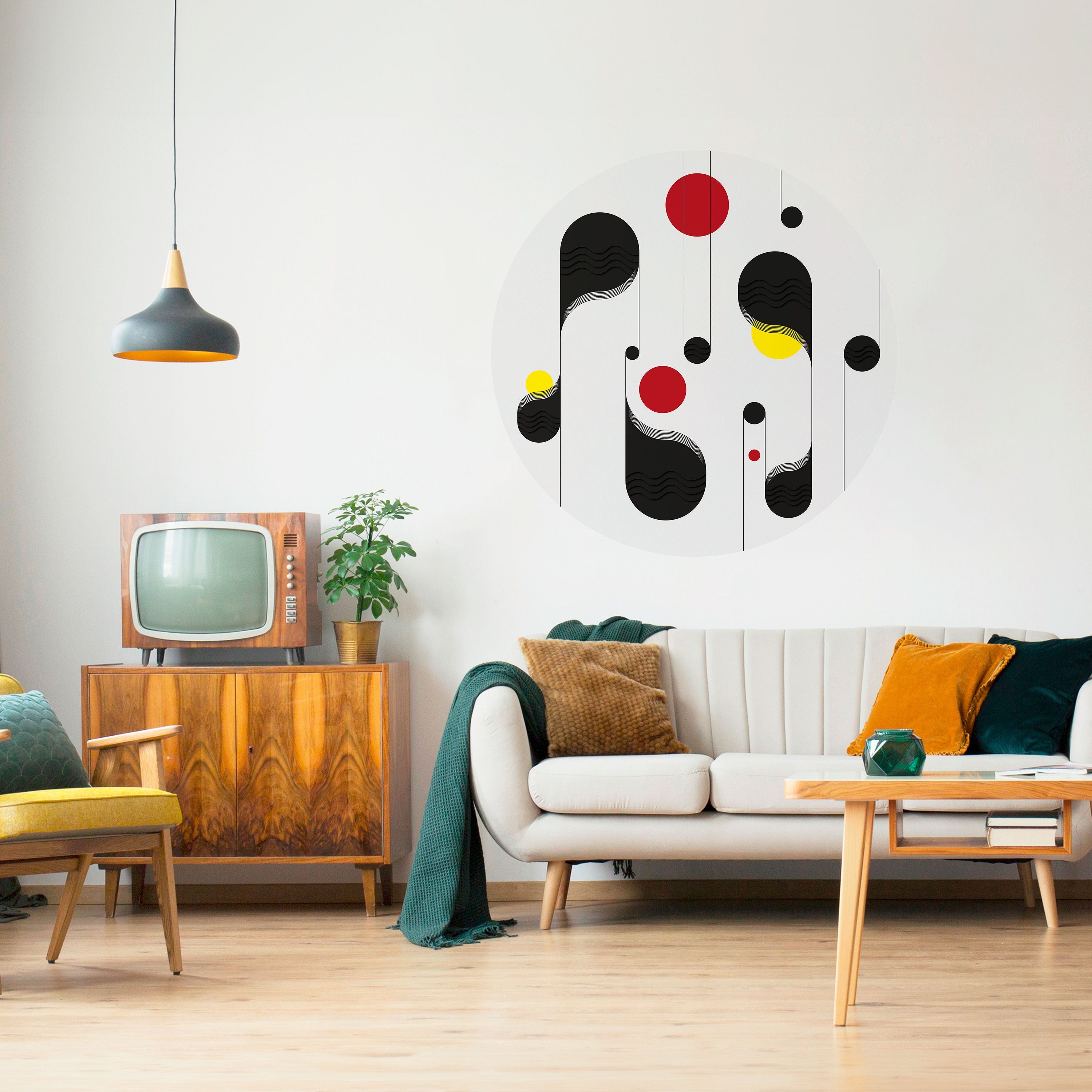 DOT-TO-DOT LULLABY Naklejka okrągła